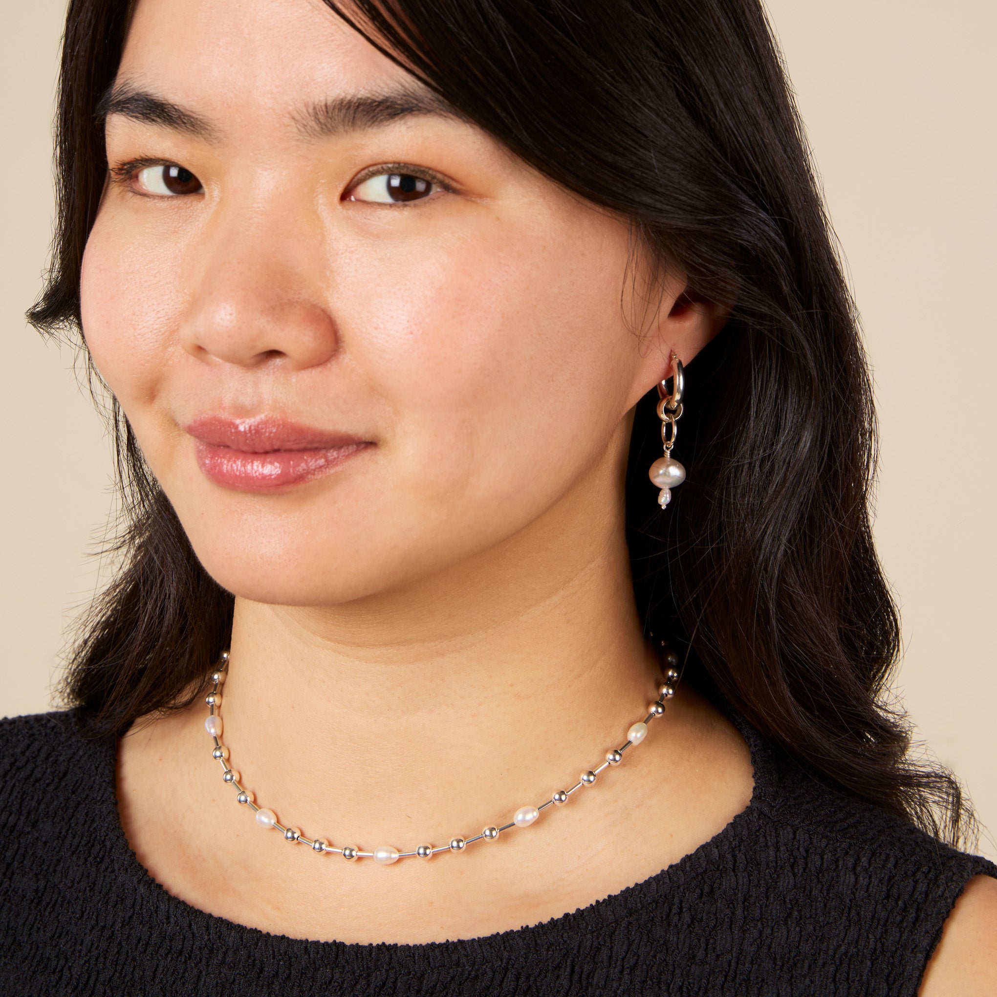 Yam Bonar Pearl Sterling Silver Choker Necklace - Image 2