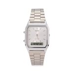 Casio AQ230 Analog Digital Watch - Silver