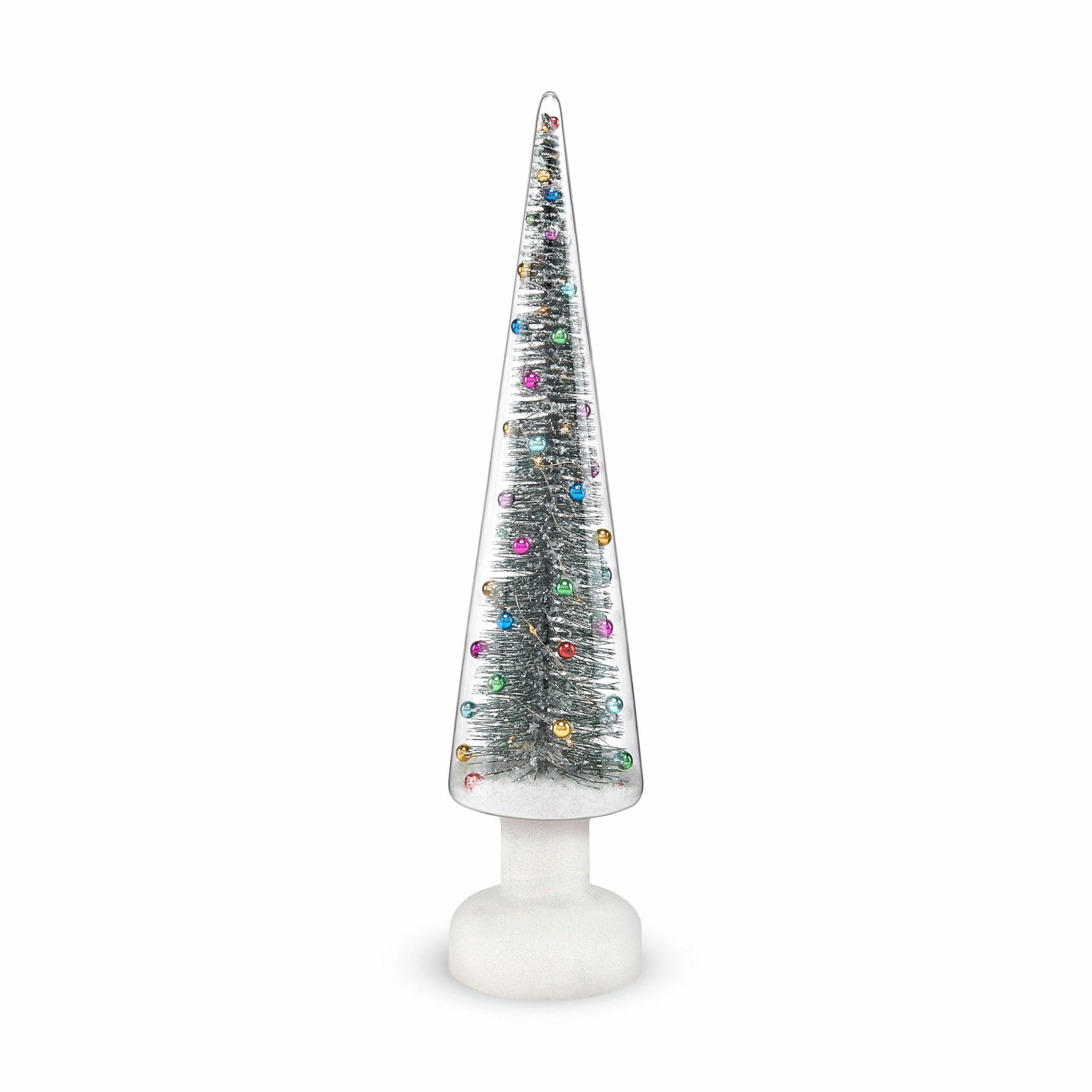 MoMA LED Snowy Wonderland Glass Lighted Tree - Large