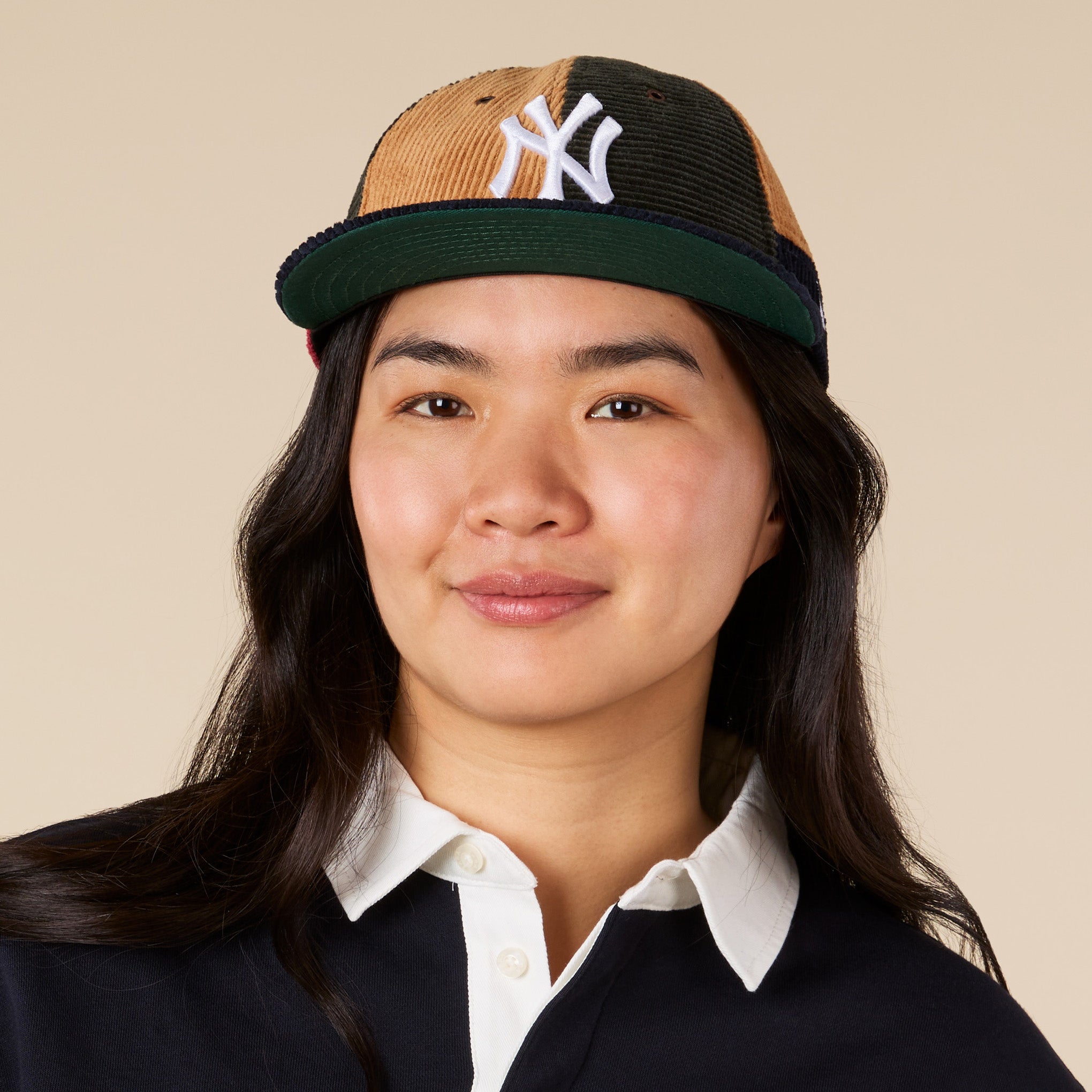MoMA NY Yankees Patchwork Corduroy 9FIFTY Adjustable Baseball Cap - Image 2
