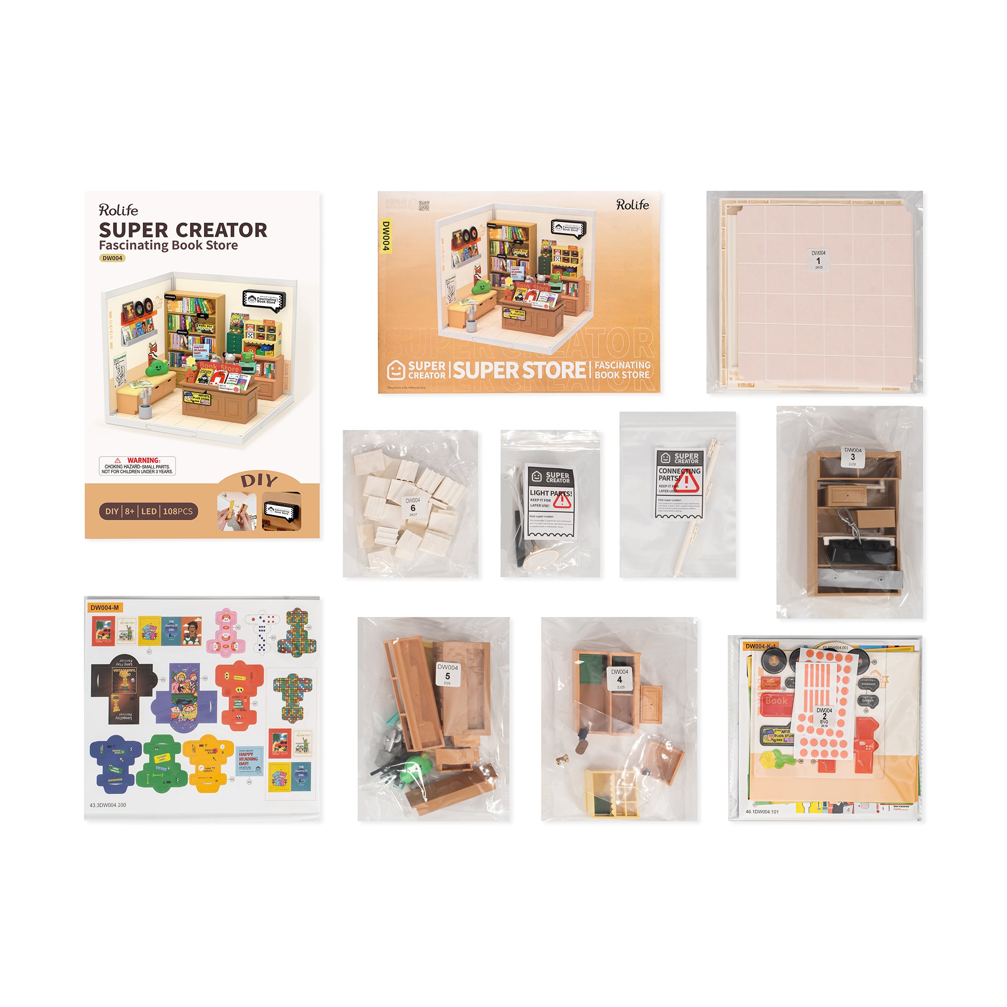 Rolife Super Stores DIY Kits - Bookstore - Image 5
