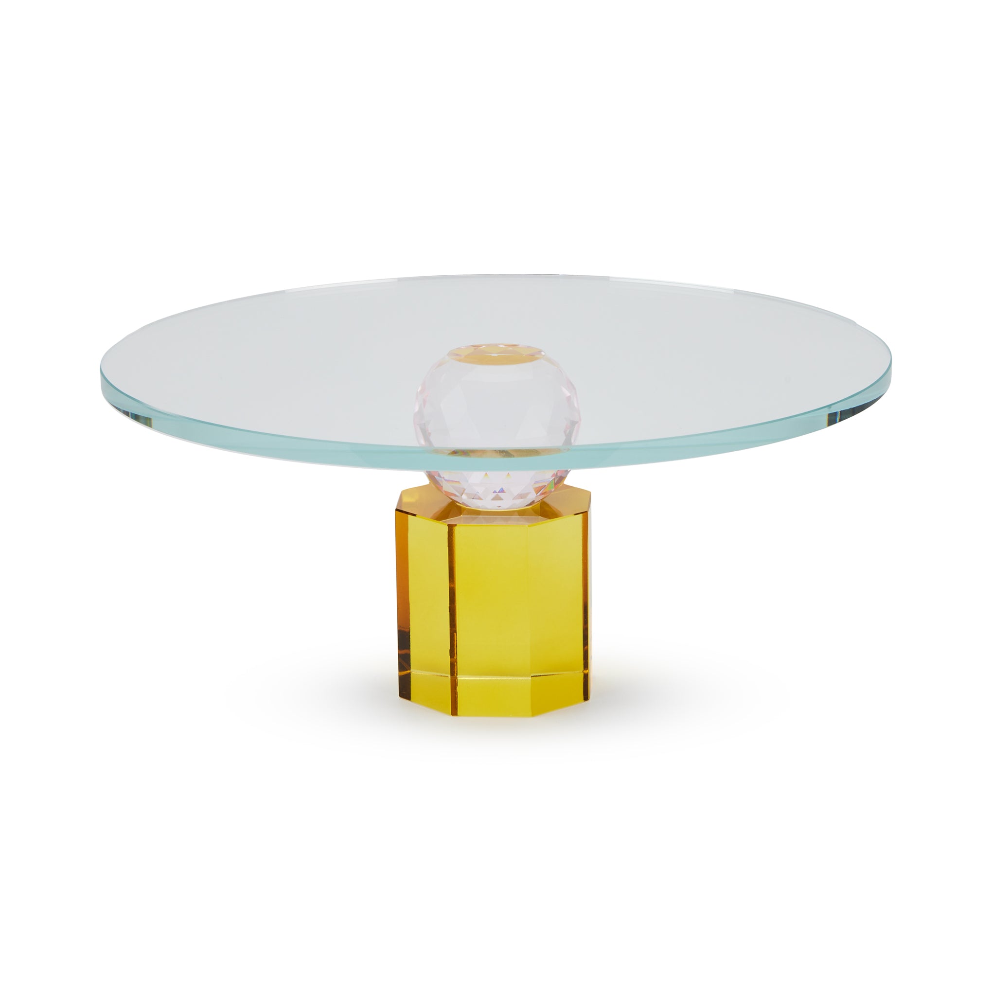 Faceted Crystal Cake Stand