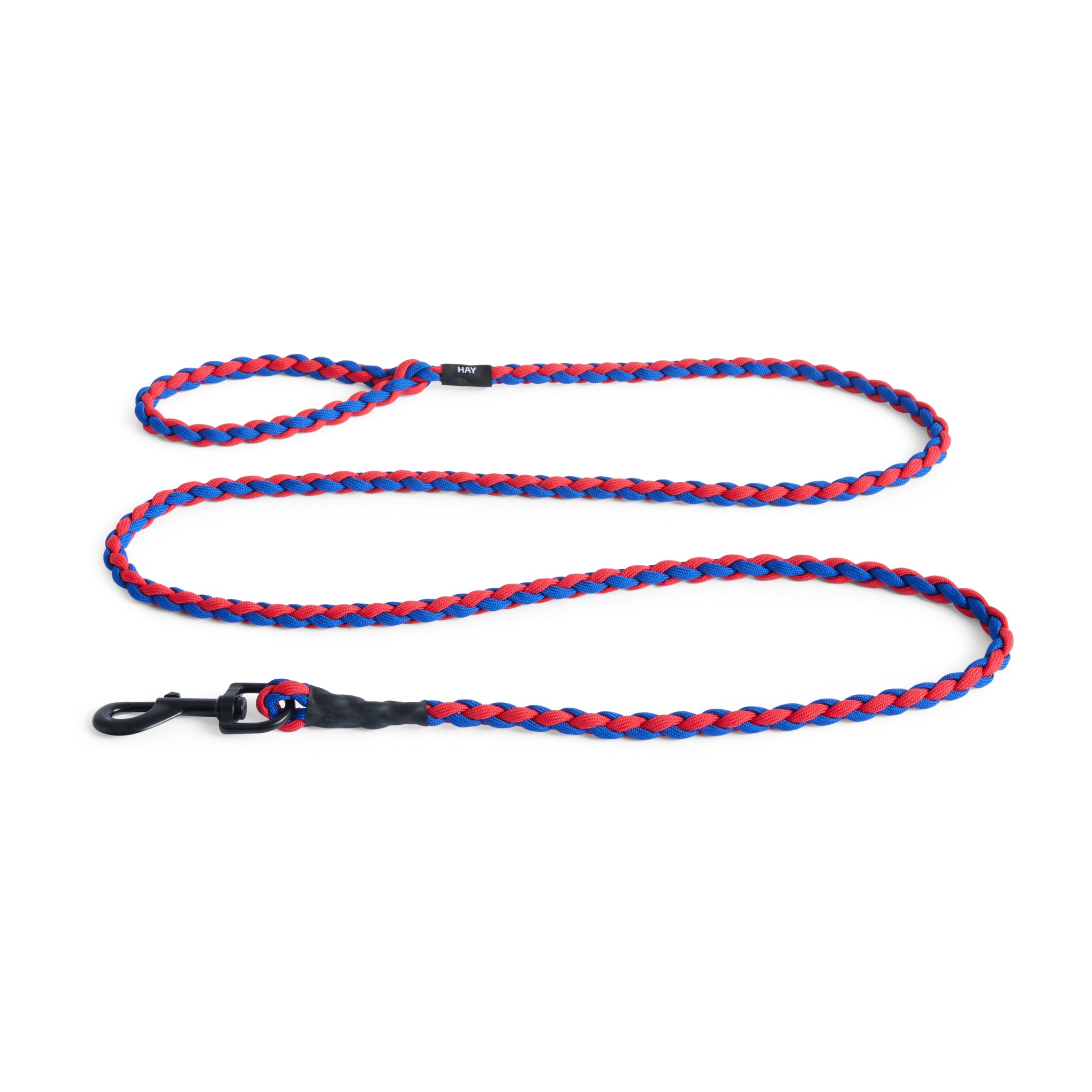HAY Braided Dog Leash in Recycled Polyester - Red/ Blue