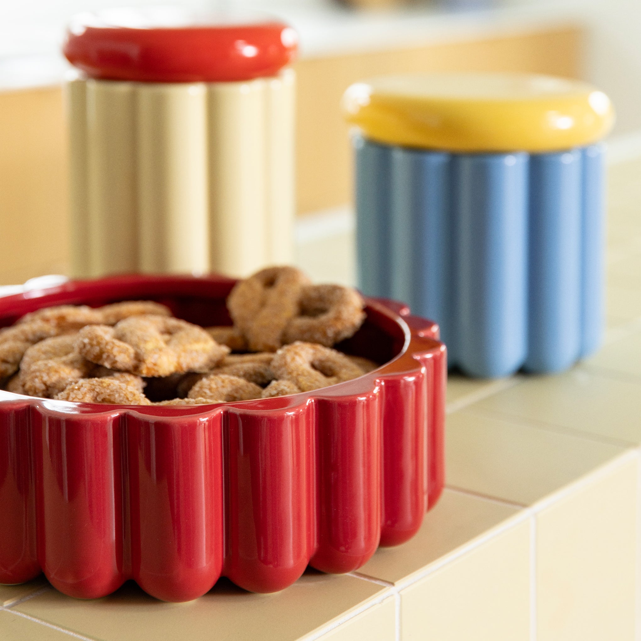 Charlo Storage Jar - Burgundy - Image 3