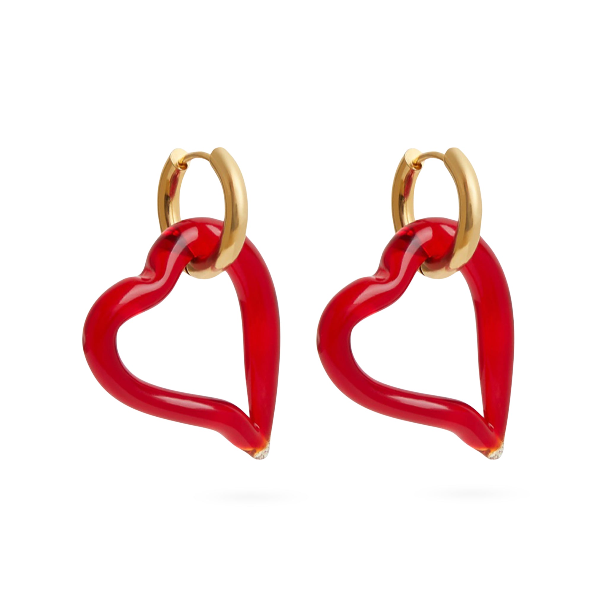 Sandralexandra Heart Of Glass Earrings - Red