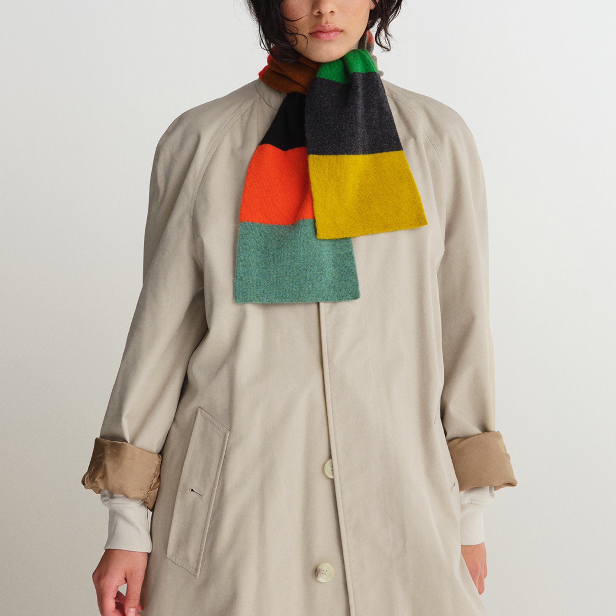 Jo Gordon Mini Colorblock Lambswool Scarf - Image 2