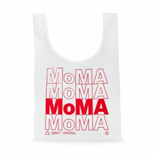 MoMA Baggu Recycled Nylon Tote Bag - White