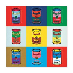 Andy Warhol's Campbell's Soup Cans Apply Stickers - Set of 9