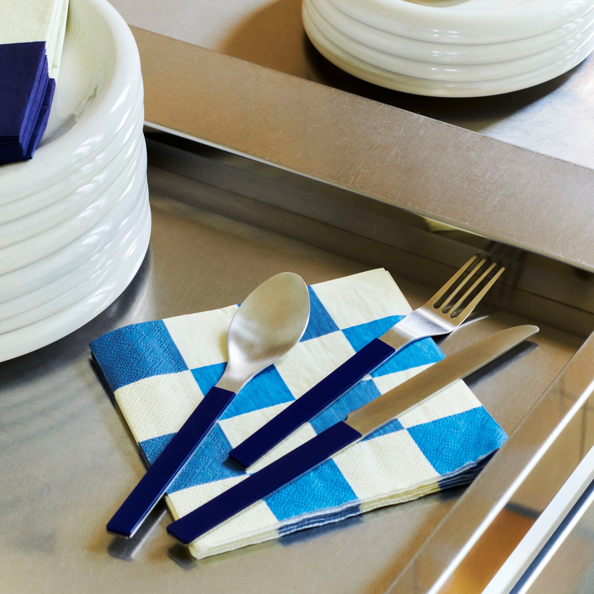 HAY Pattern Napkin - Set of 20 - Blue - Image 4