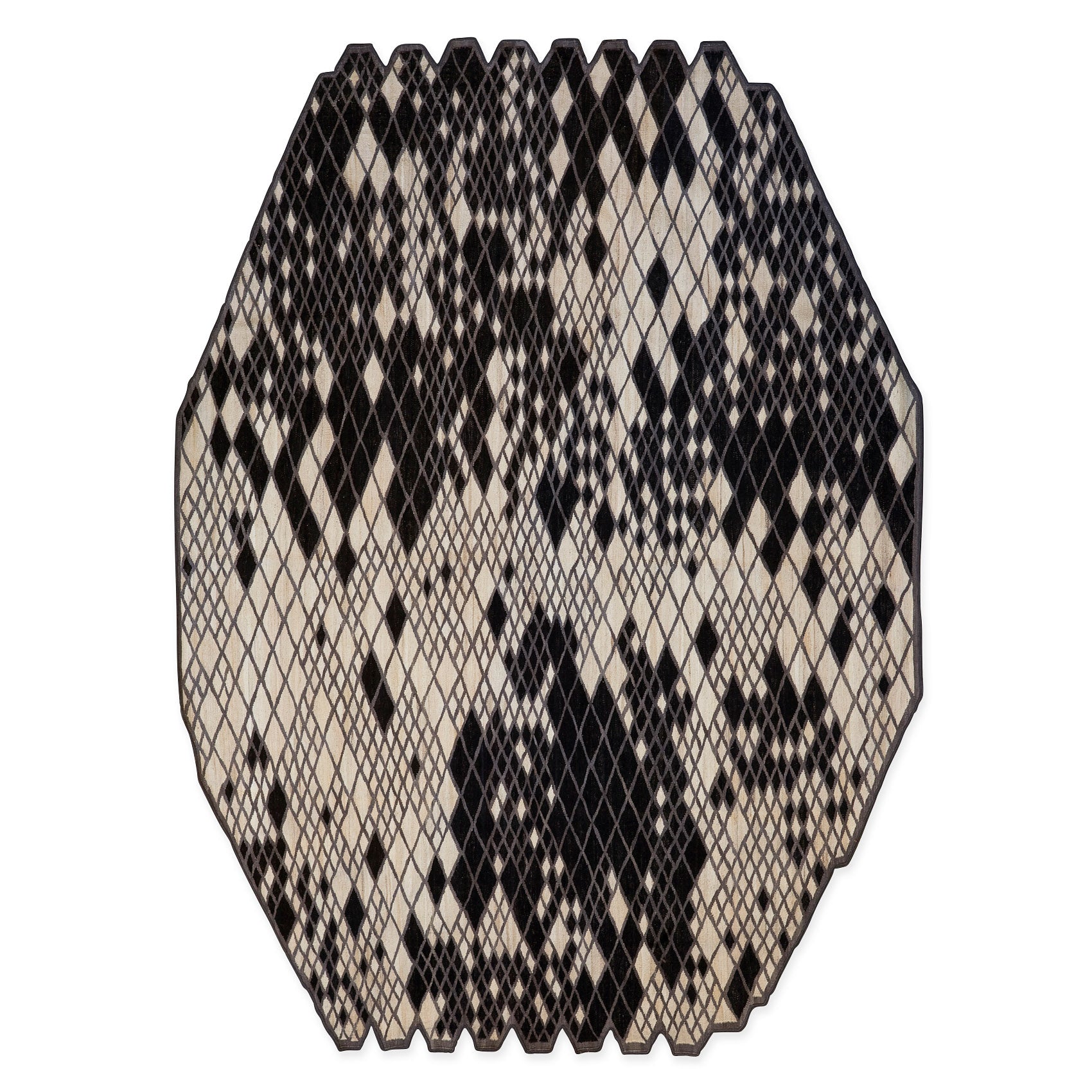 Nanimarquina Losanges Rug Black - 7'7 x 9'10