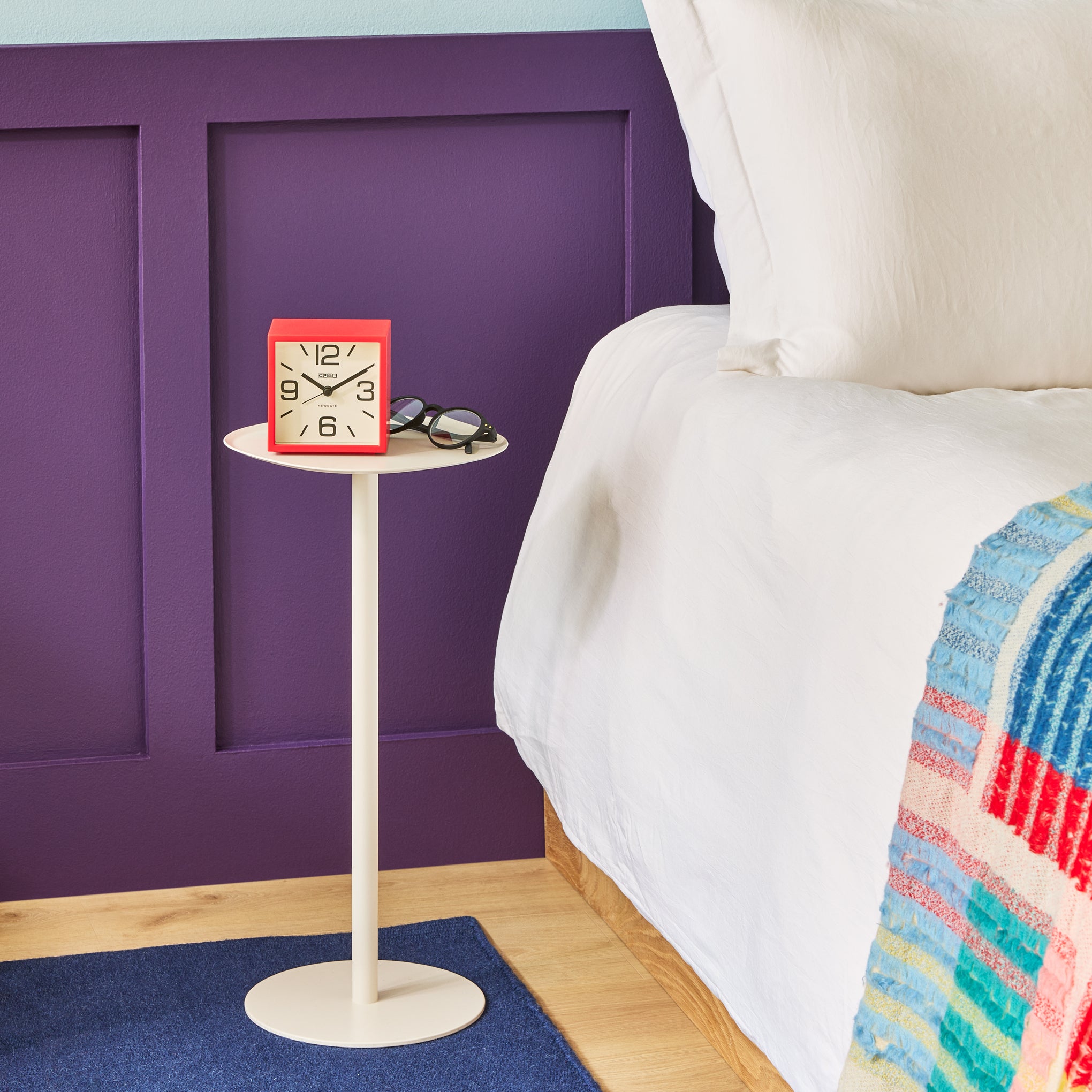 Pedestal Side Table - Sand White - Image 2