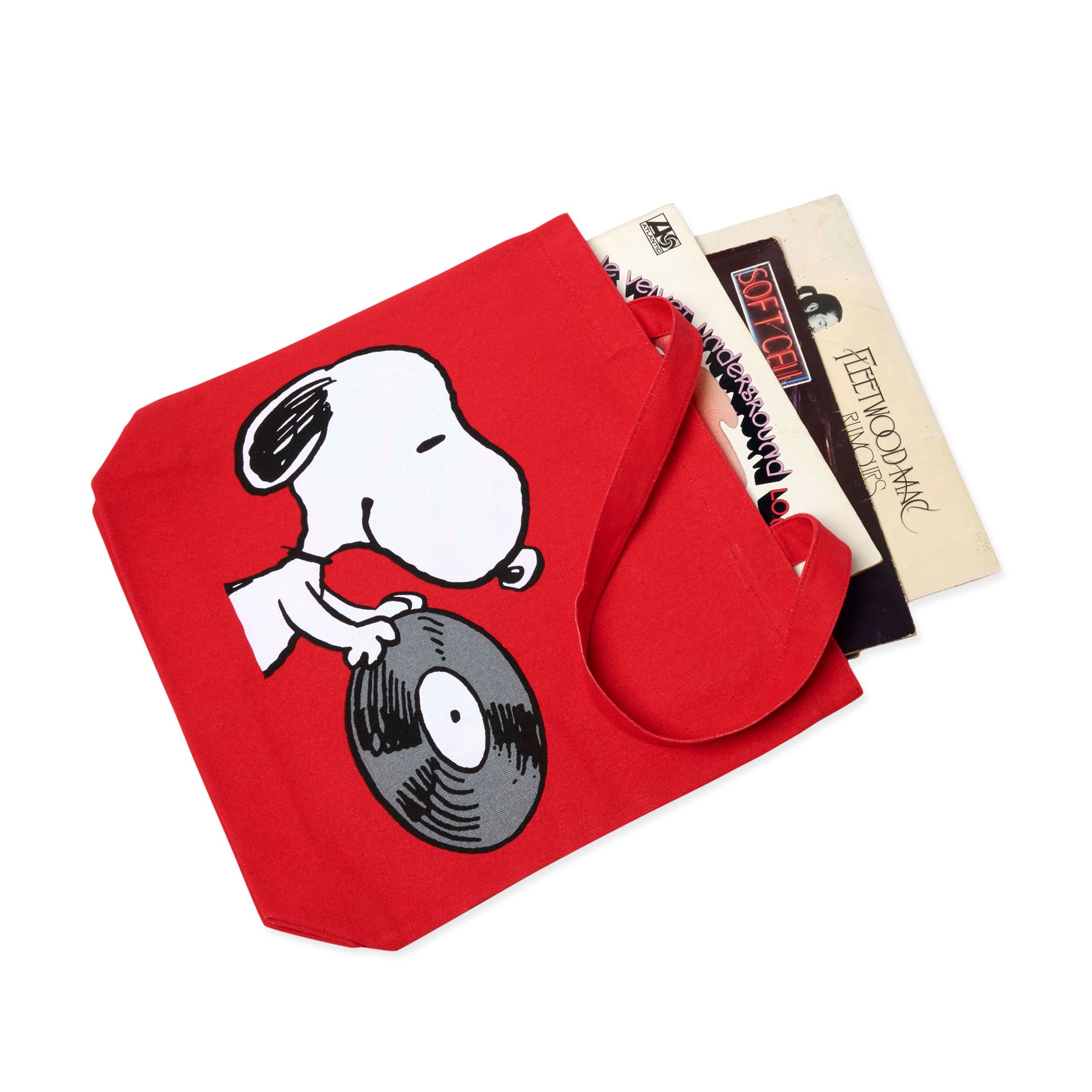 Snoopy Cotton Canvas Tote Bag - Red - Image 4