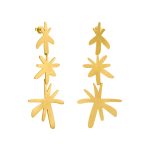 Joan Miró Gold-Plated Linear Star Earrings