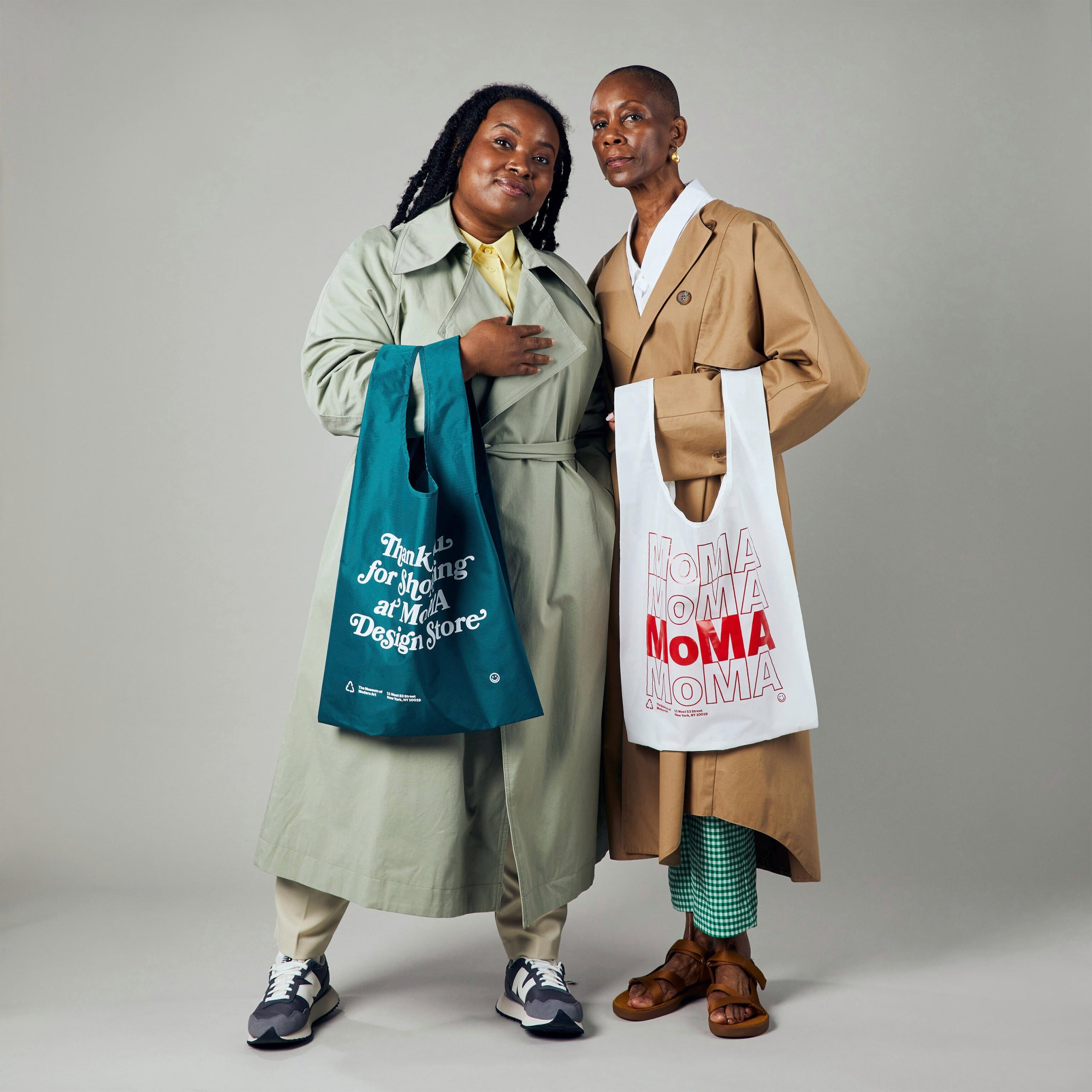 MoMA Baggu Recycled Nylon Tote Bag - White - Image 2