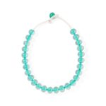 Glass Ball Strip Necklace - Turquoise