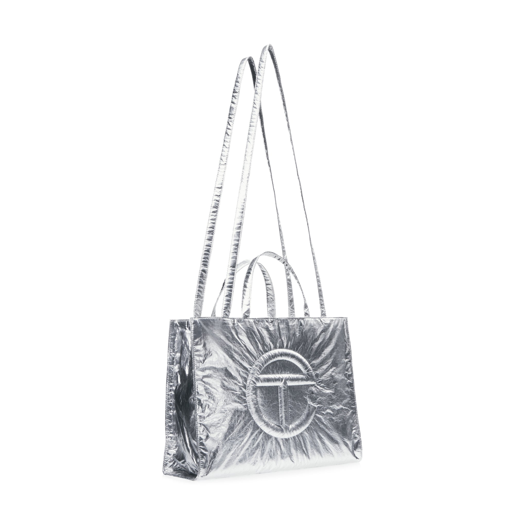 Telfar Tyvek Shopping Bag - Silver - Image 9