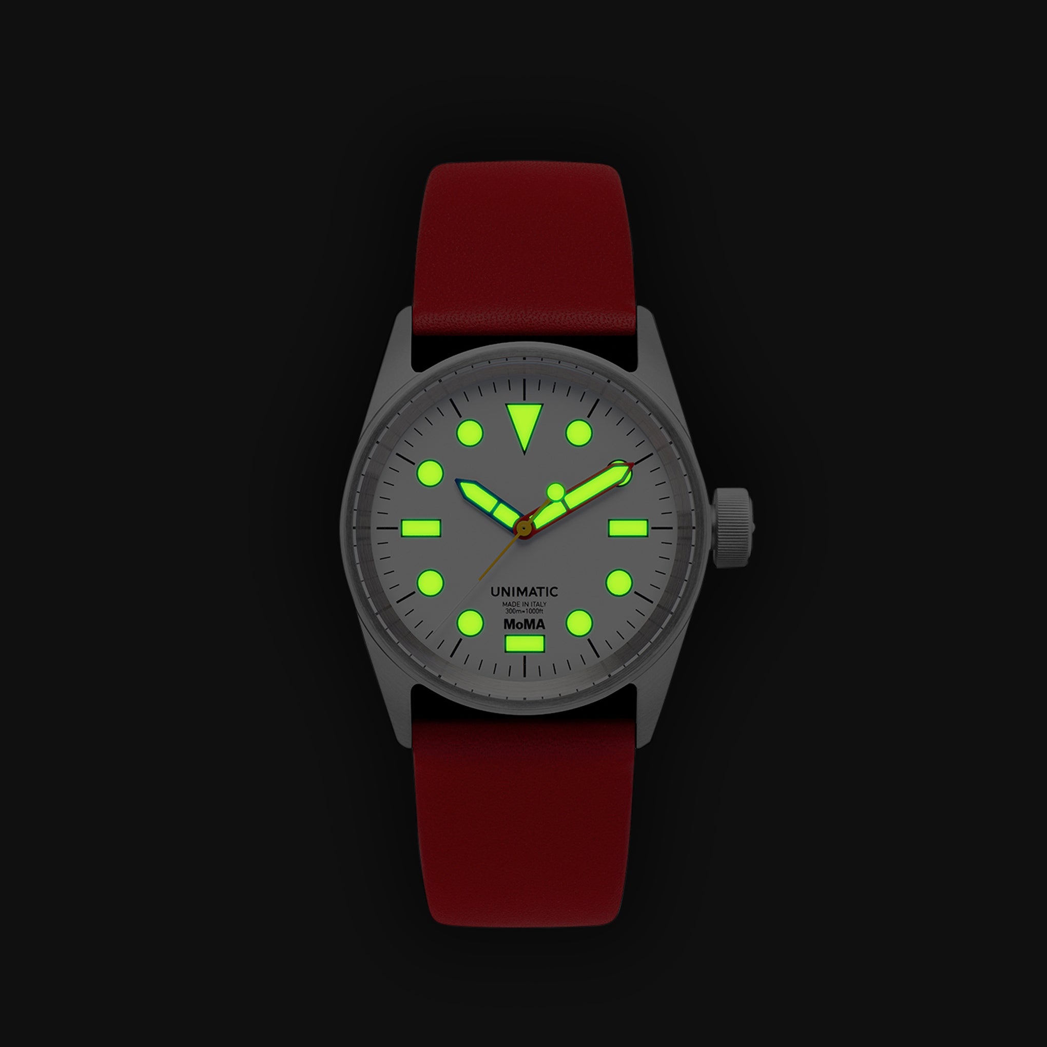 MoMA Unimatic De Stijl Modello Cinque Watch - Red - Image 5