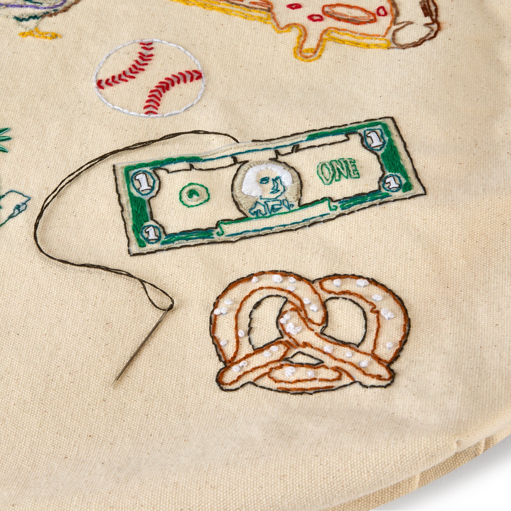 DIY Embroidery Stitch Your City NYC Tote Bag - Image 4