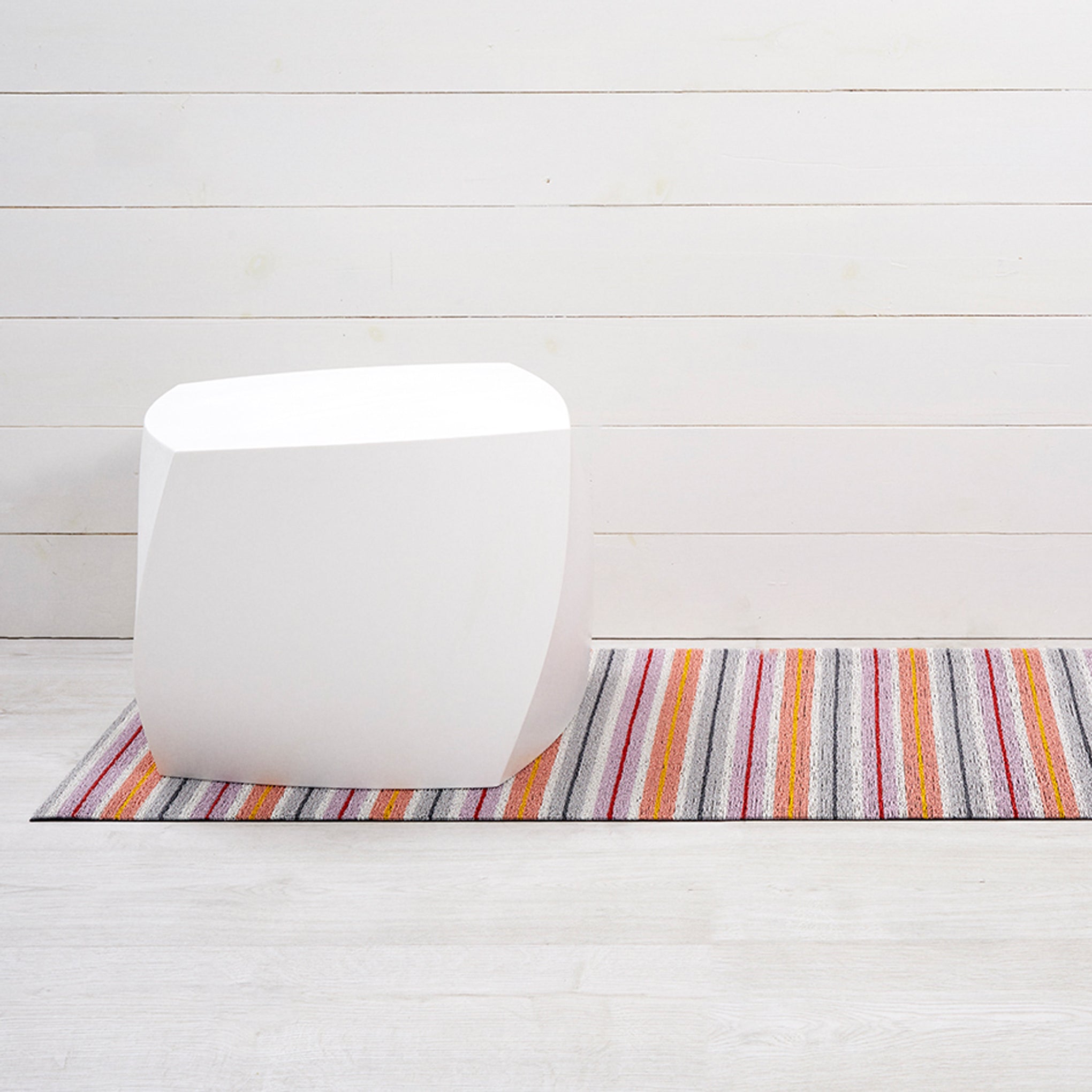 Chilewich Ribbon Stripe Shag Floor Mat - Bon Bon - Image 6