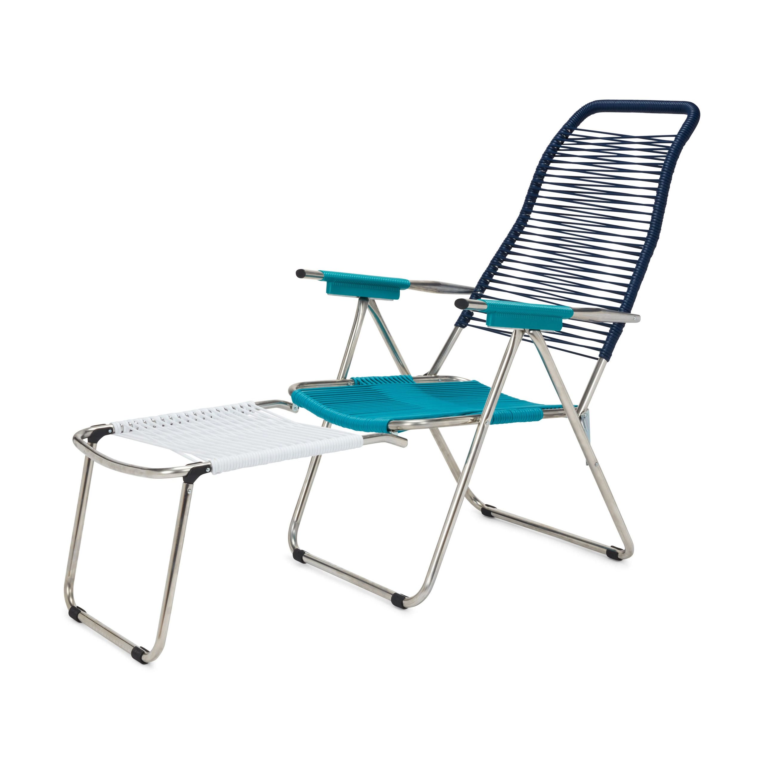 Spaghetti Outdoor Lounge Chair - Blue/ Turquoise/ White