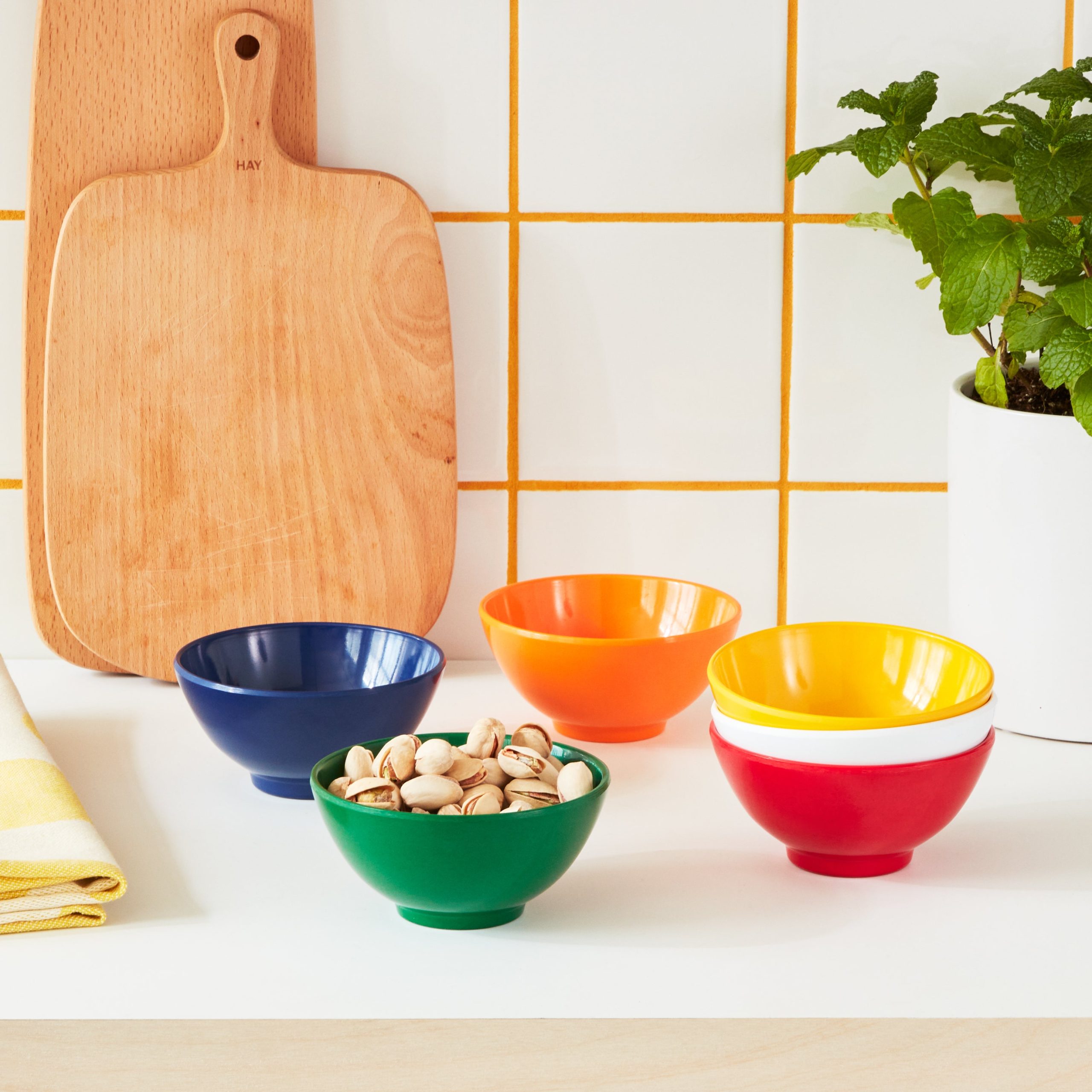 Portuguese Melamine Stacking Snack Bowls - Set of 6 - Image 2