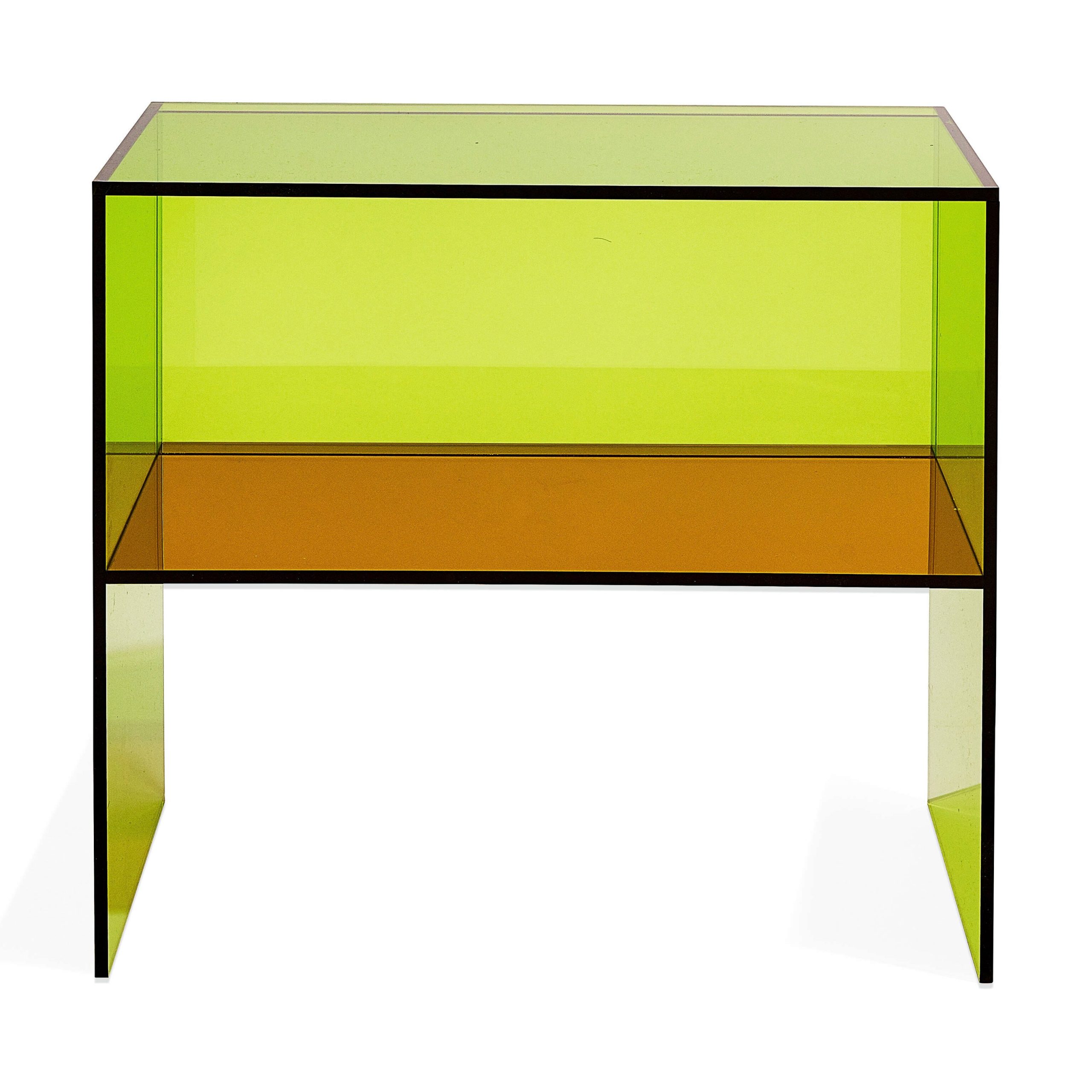 Two-Way Side Table - Green/ Orange