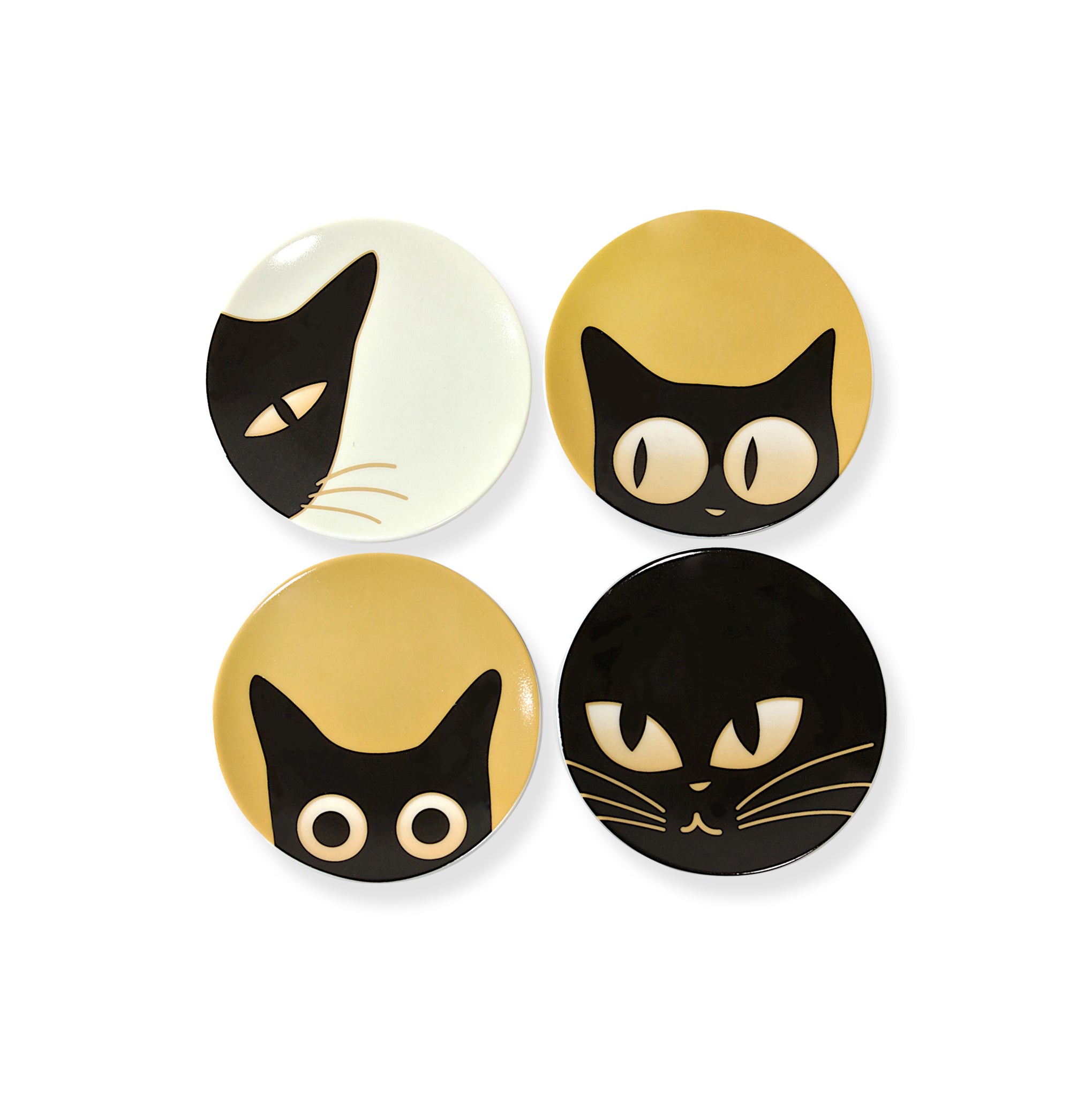 Porcelain Cat Plate - Set of 4 - Image 2