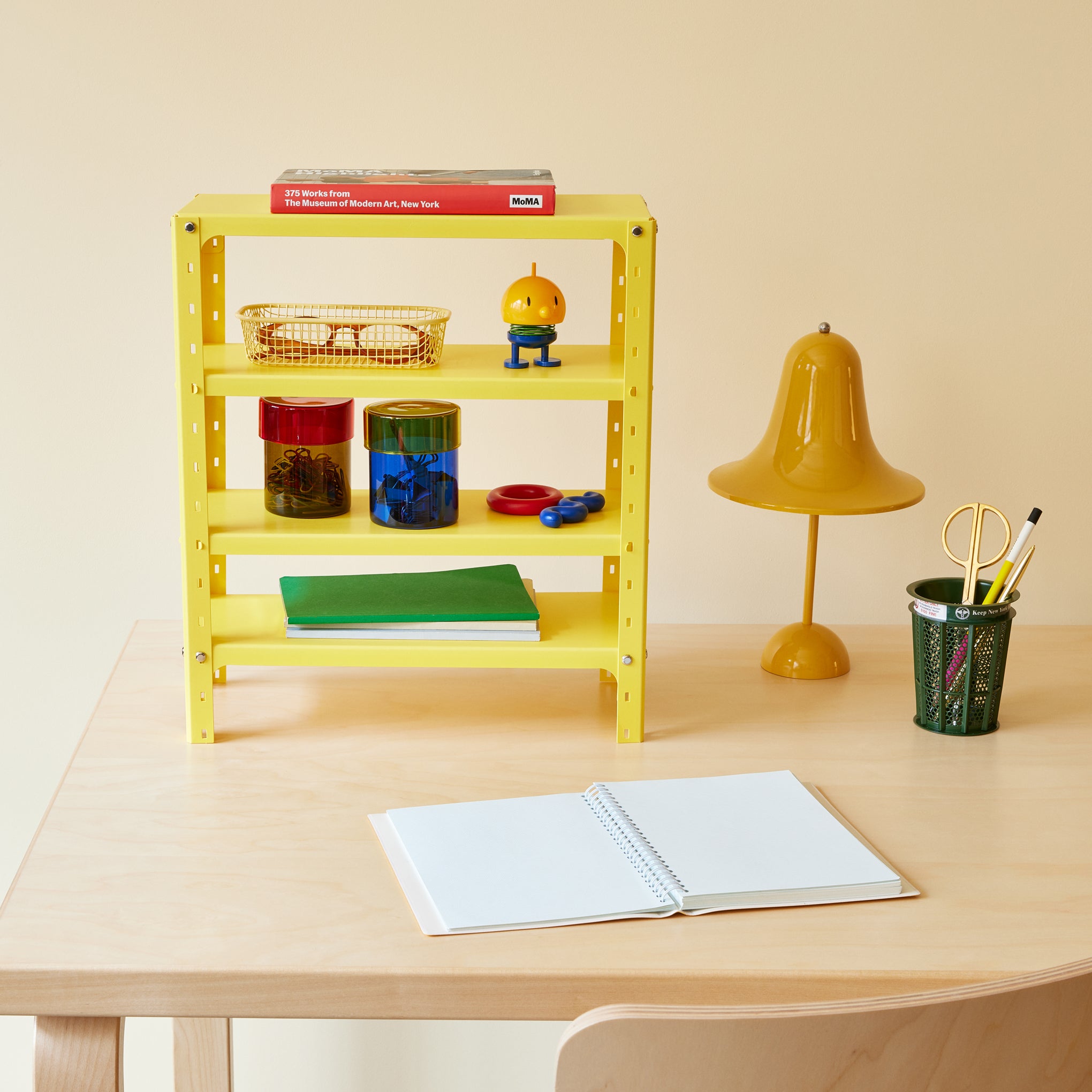 Paper Shelves Rack - Yellow - Image 2