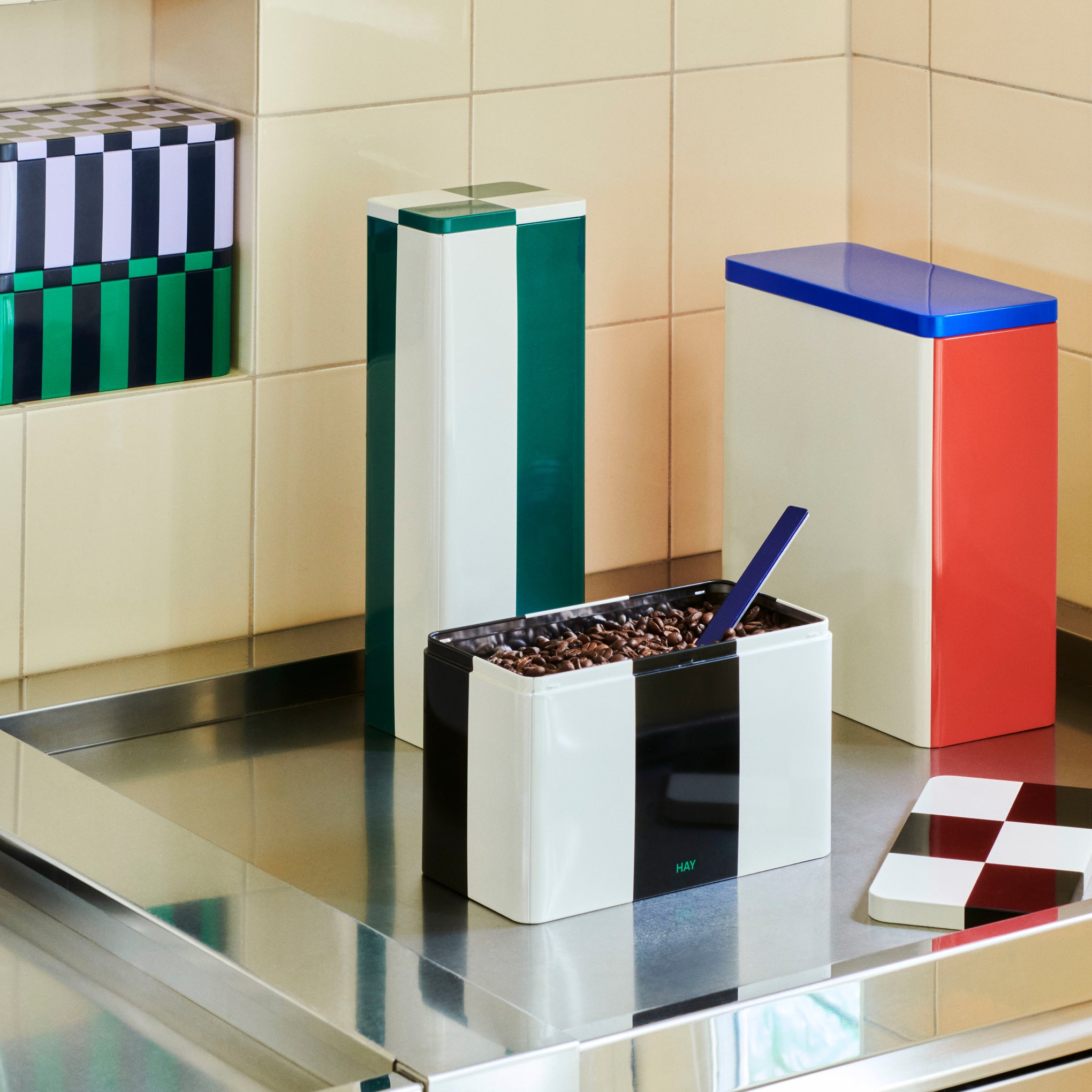HAY Tin Container - White/ Blue/ Red - Image 3