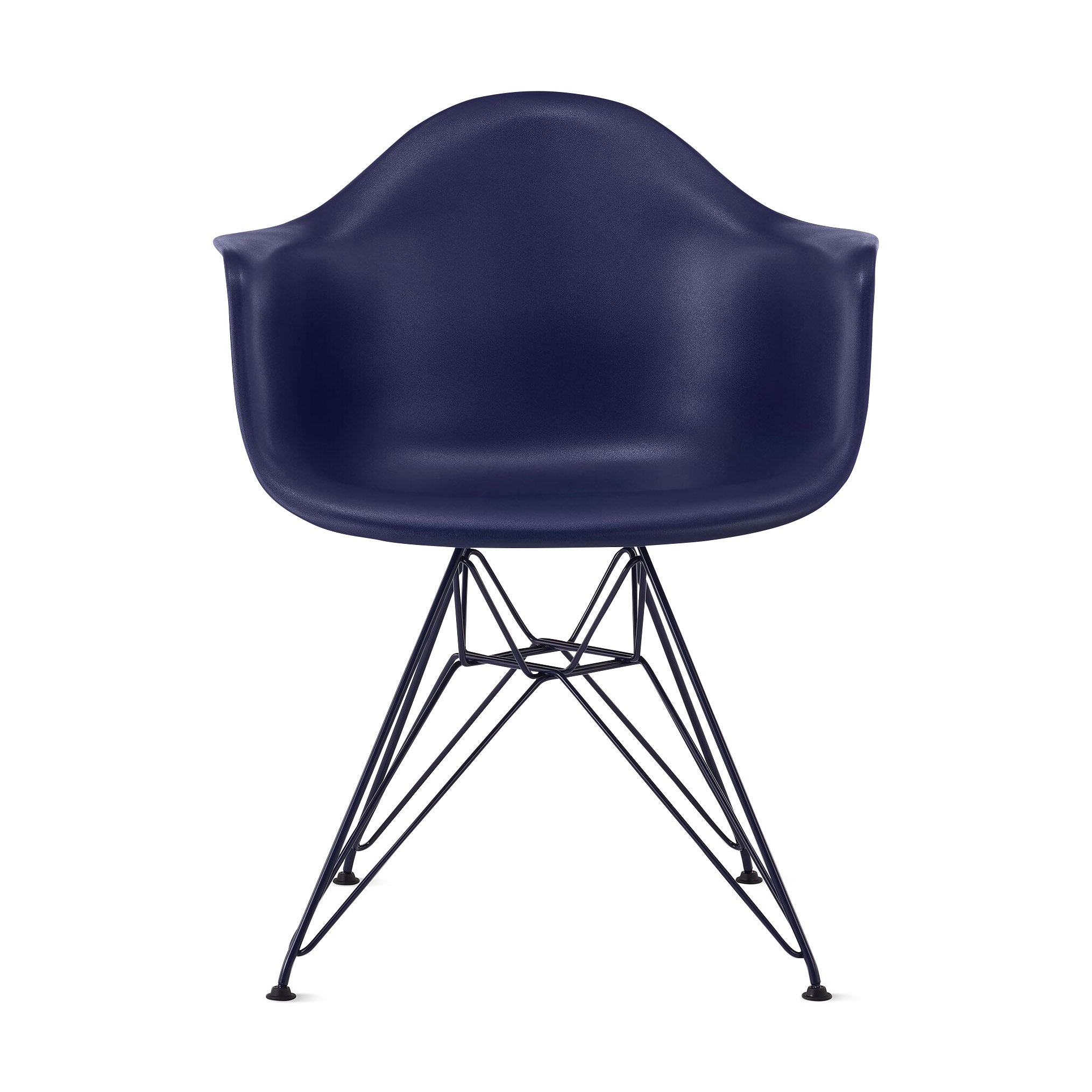 Herman Miller x HAY Eames Molded Recycled Plastic Armchair - Black Blue - Image 4