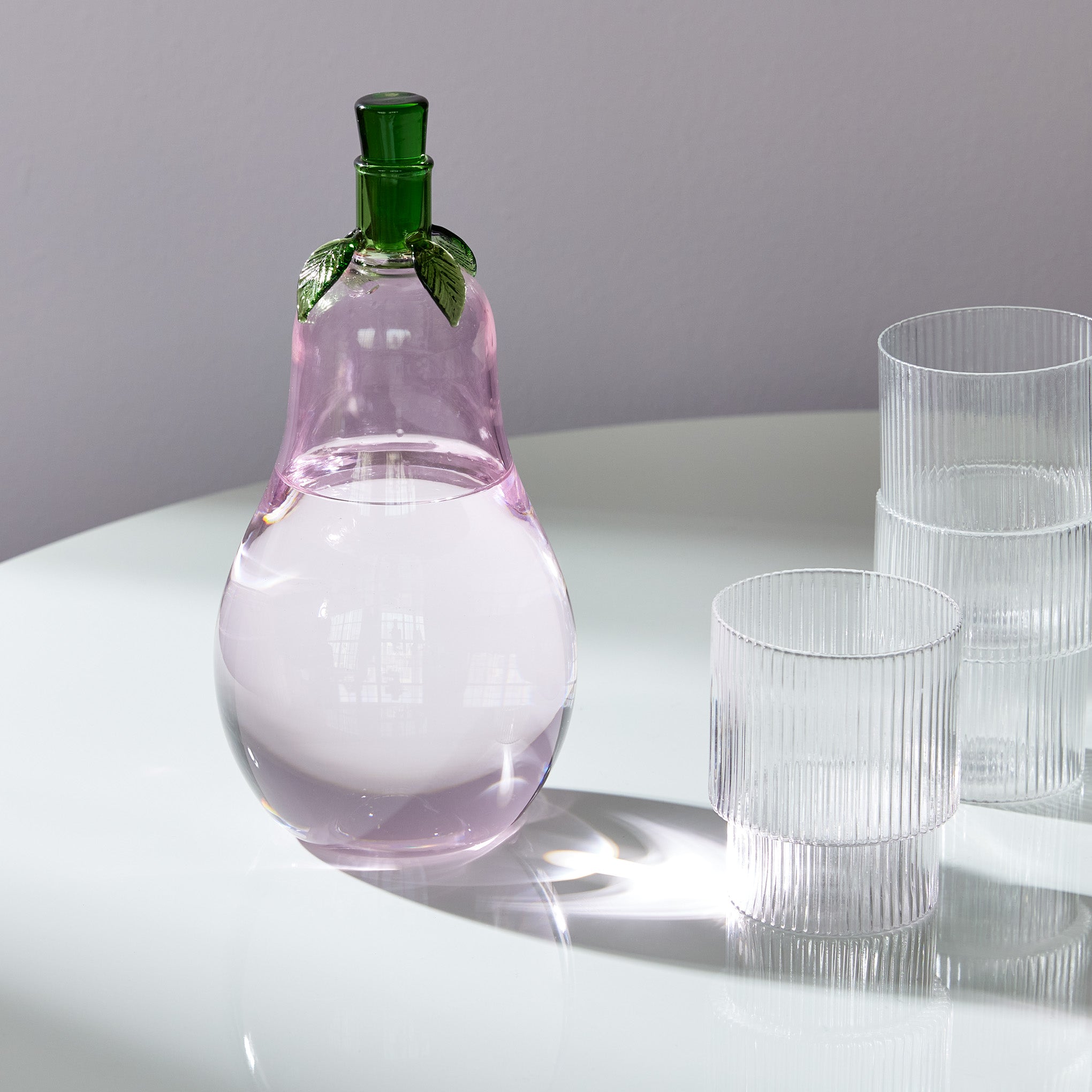 Glass Eggplant Bottle - Image 2