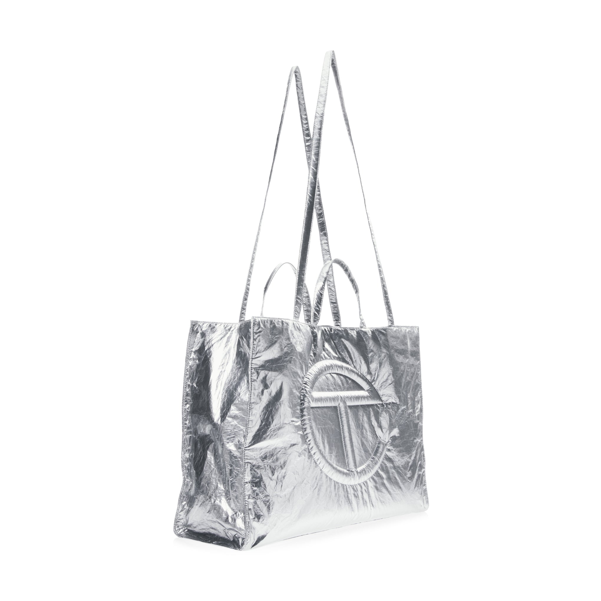 Telfar Tyvek Shopping Bag - Silver - Image 8