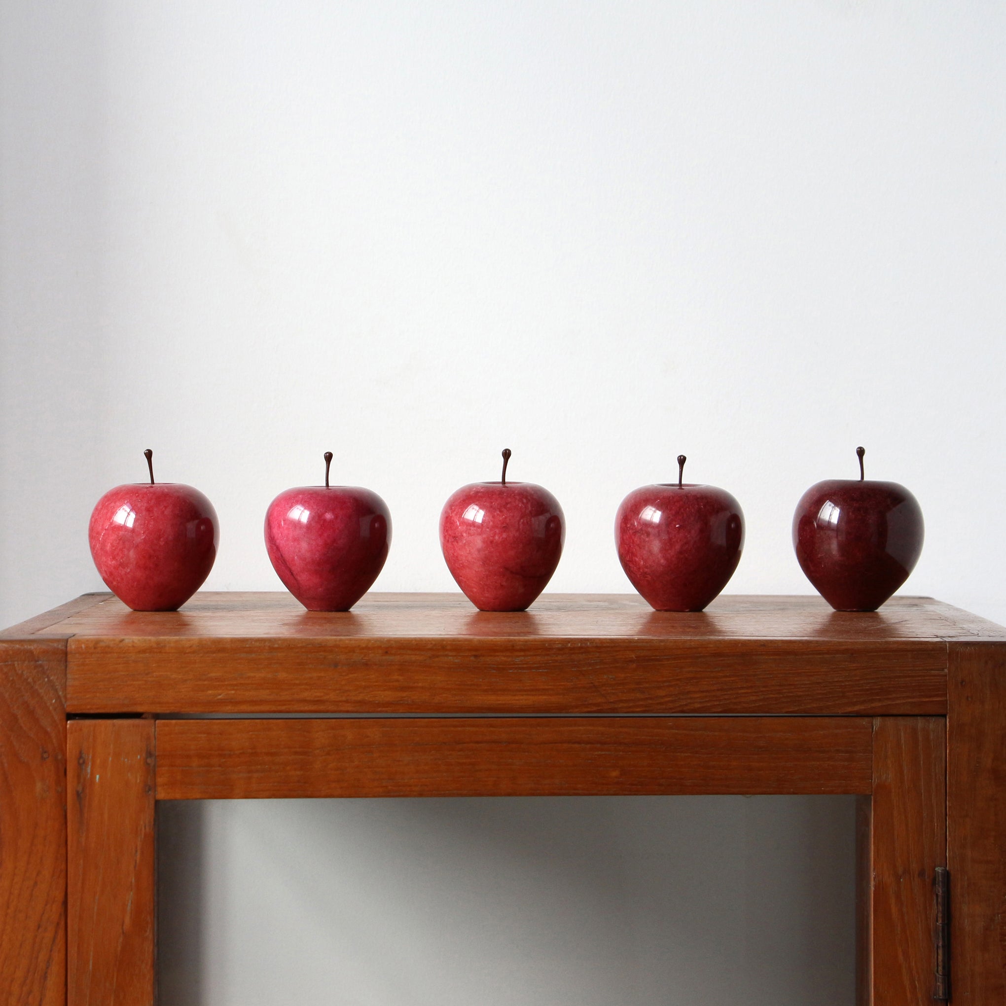 Marble Apple Paperweight - Red - Image 4
