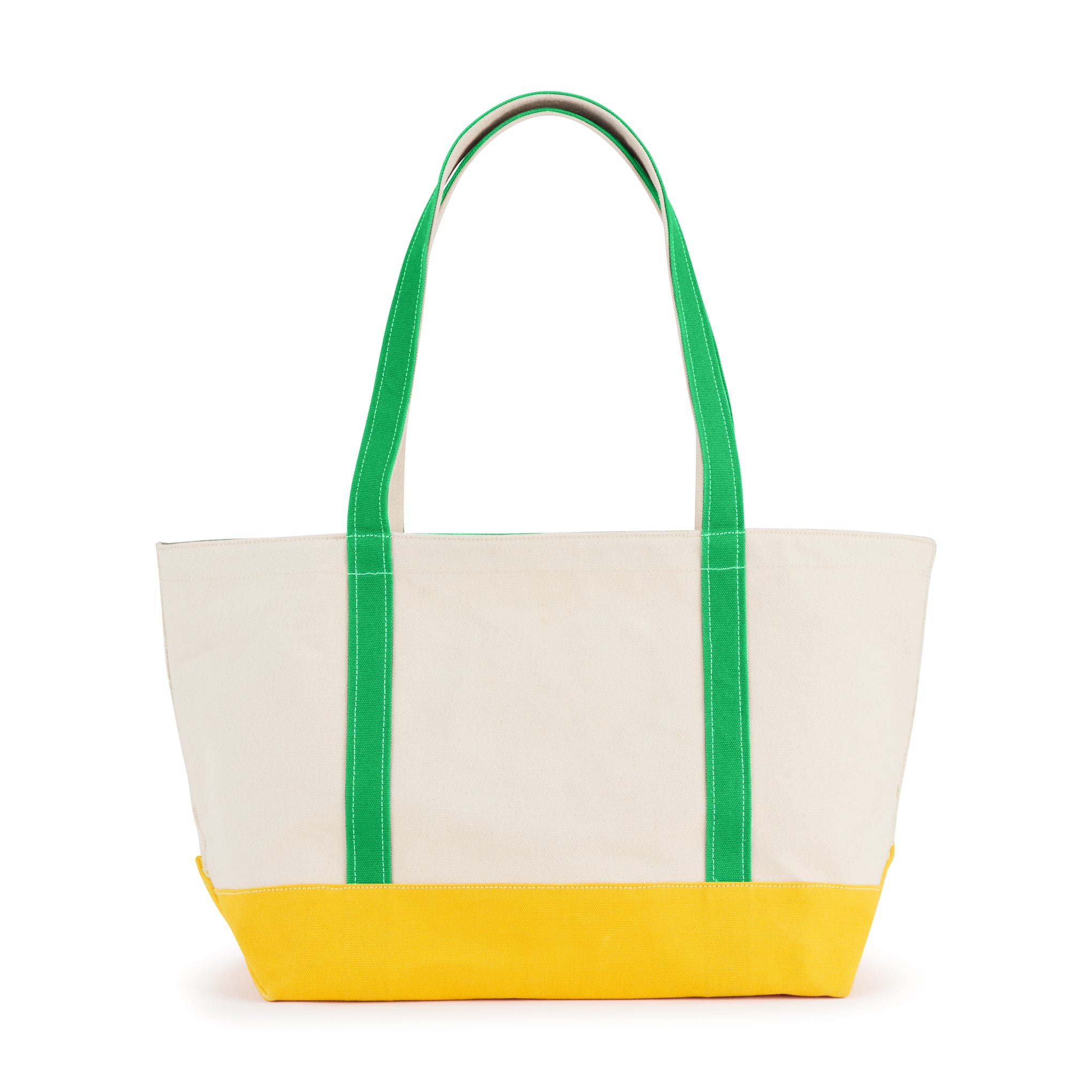 MoMA Baggu Heavyweight Canvas Tote - Green/ Yellow - Image 4