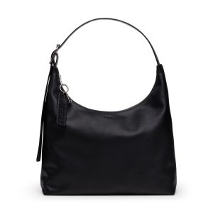 Baggu Recycled Leather Shoulder Bag - Black