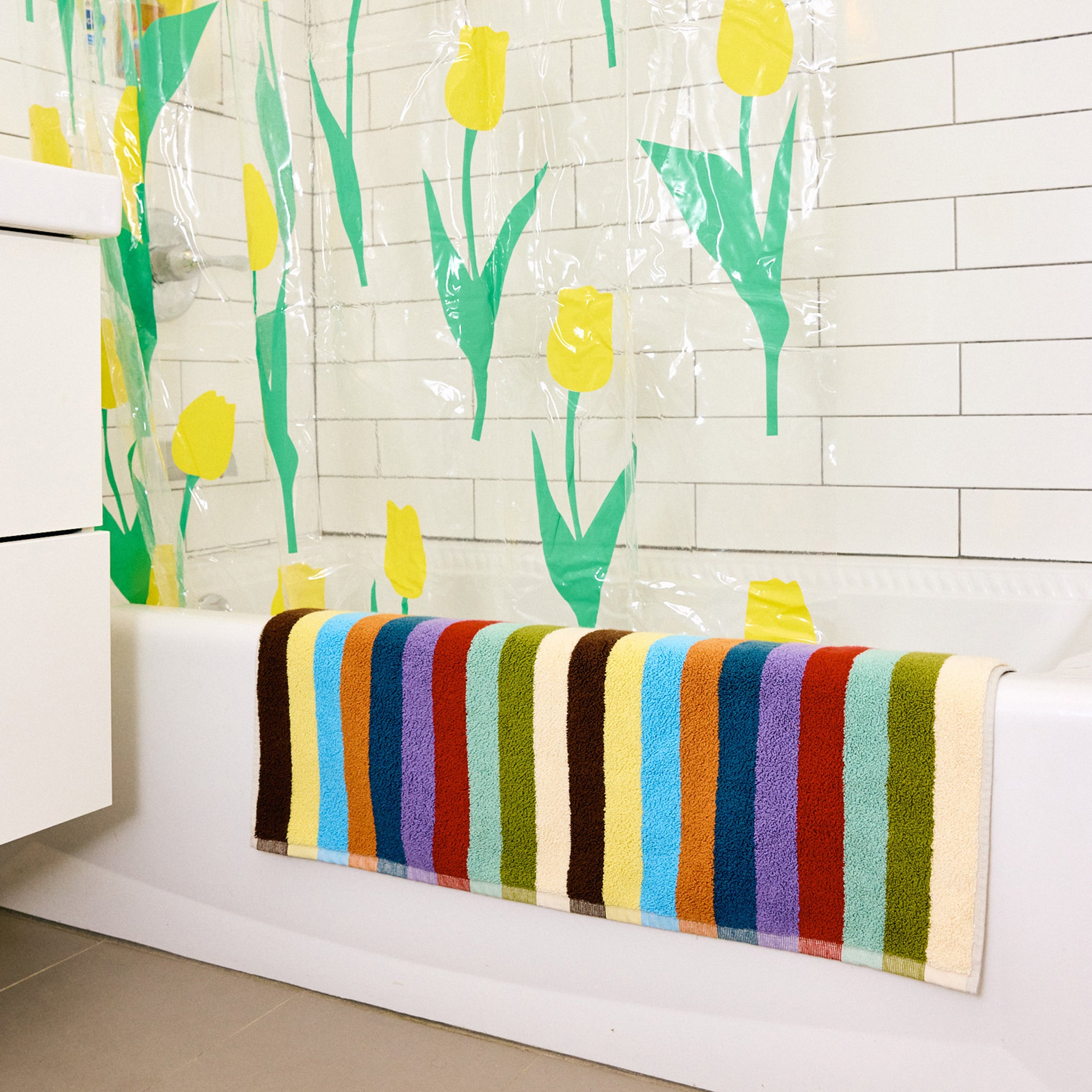 Dusen Dusen Bird Striped Cotton Towel - Hummingbird - Image 2