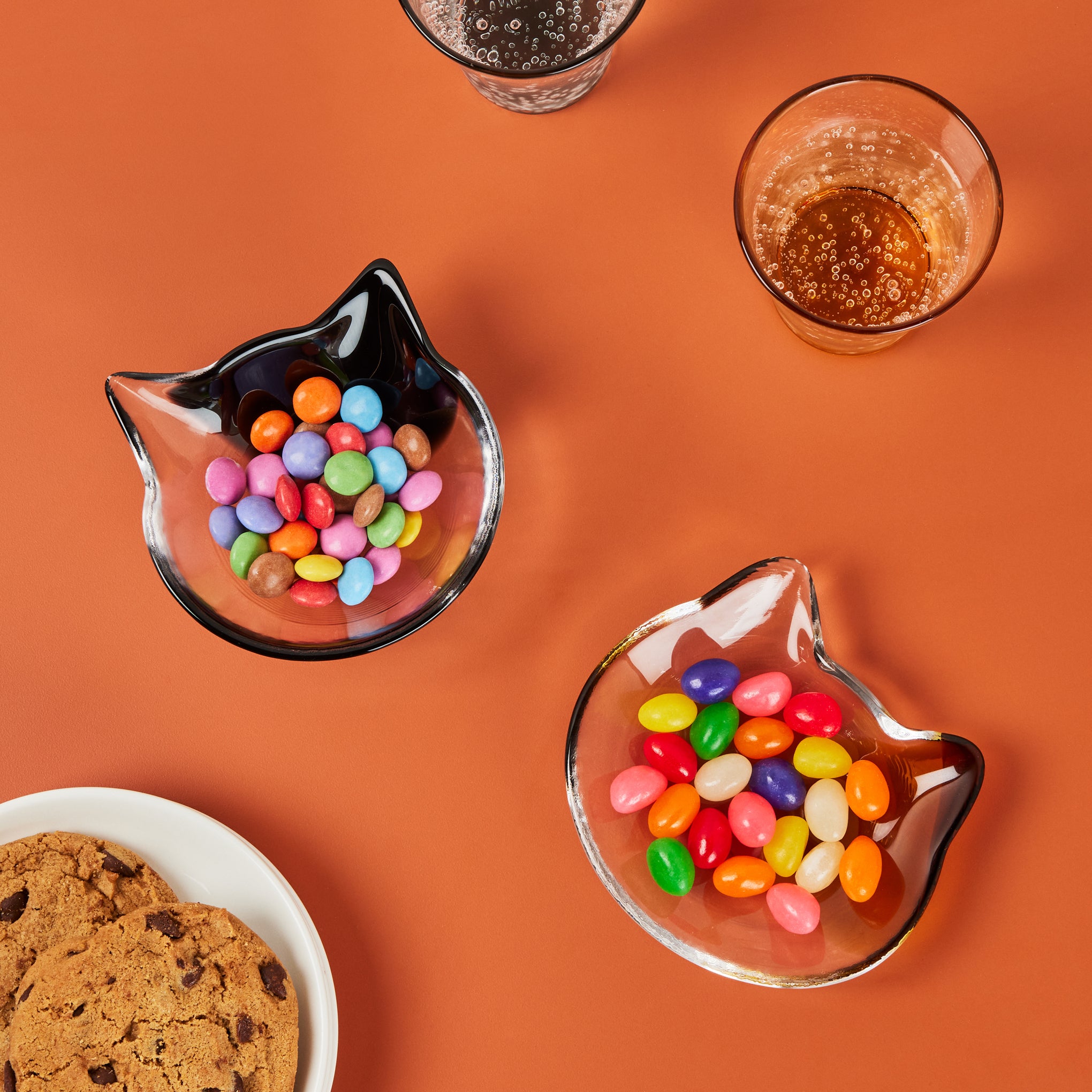 Glass Cat Face Dish - Brown - Image 2