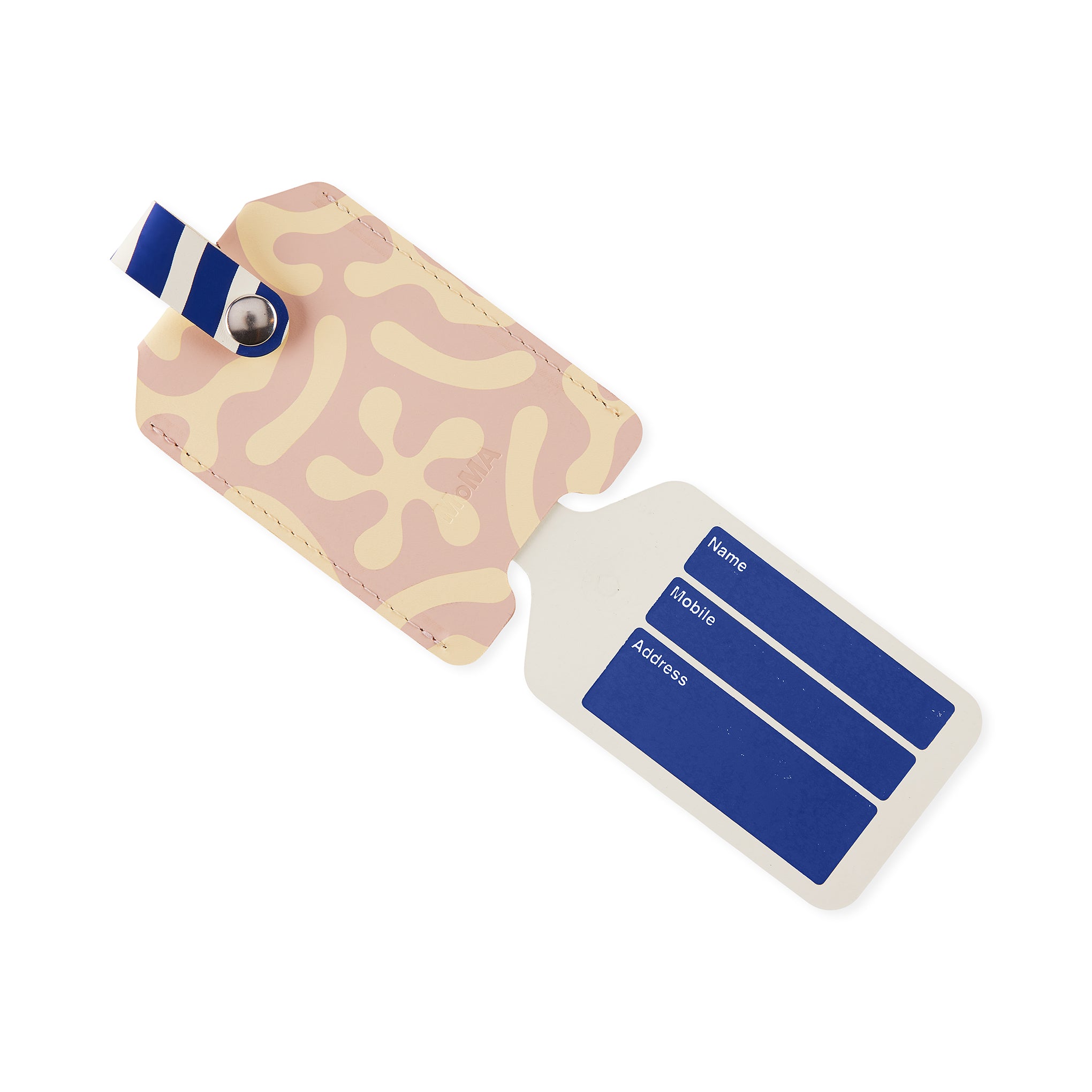 Dusen Dusen Recycled Leather Luggage Tag - Sand - Image 3