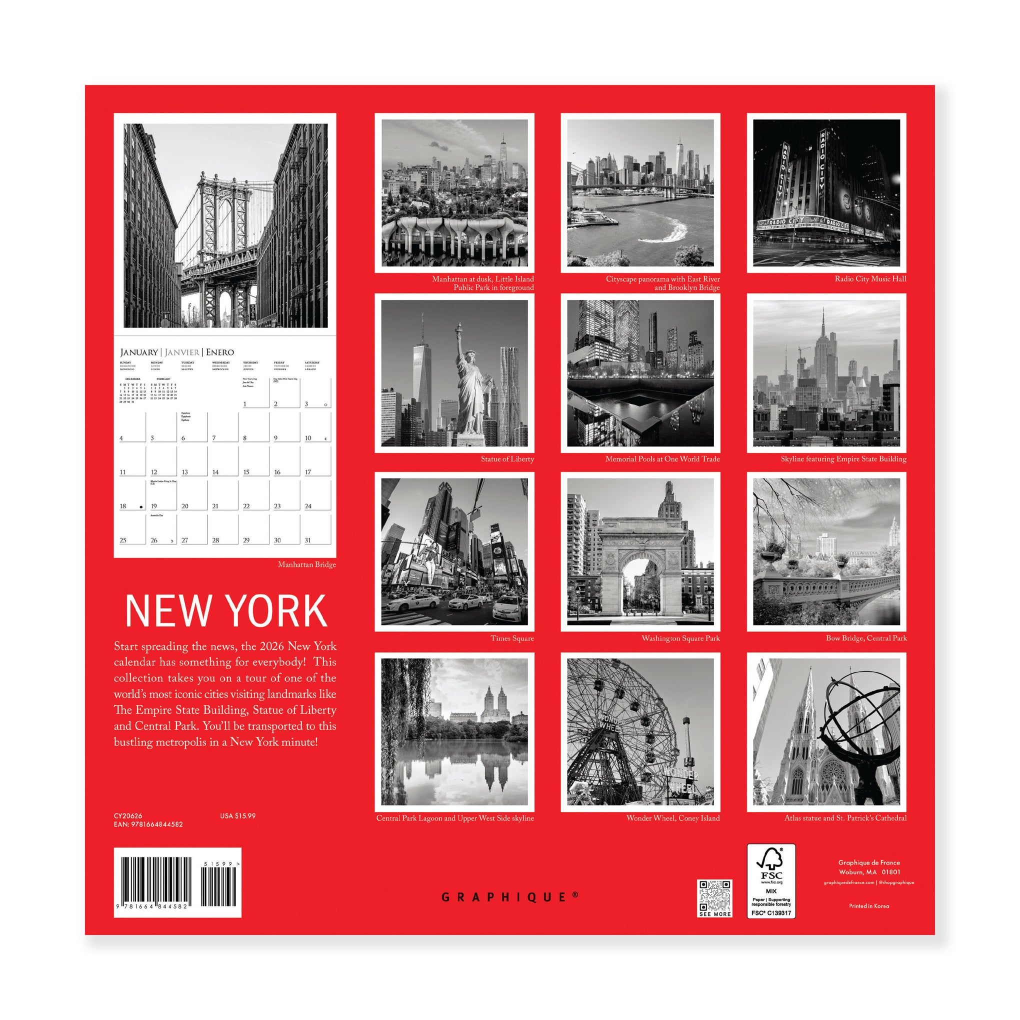 2026 New York City Wall Calendar - Image 4