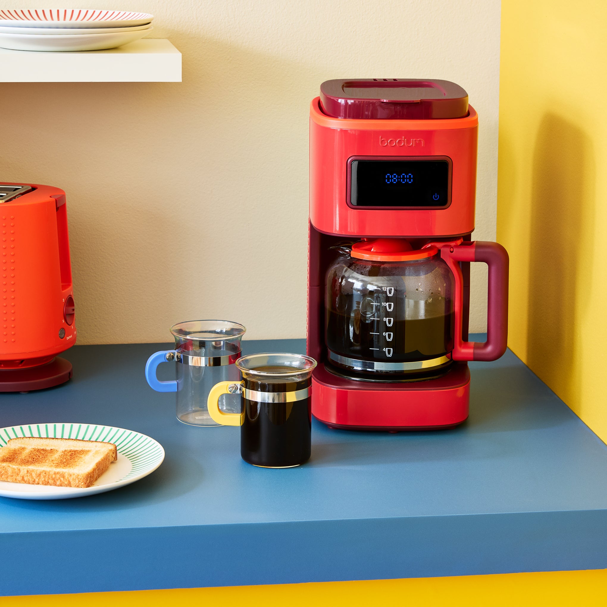Bodum Programmable 12-Cup Coffee Maker - Red - Image 2