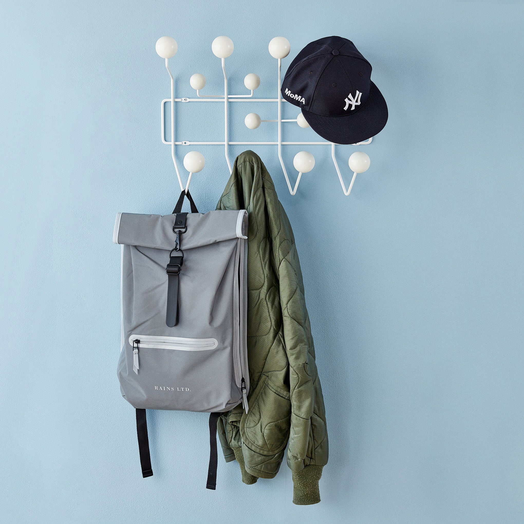 Eames? Hang-It-All Coat Rack from Herman Miller - White/ Walnut - Image 5