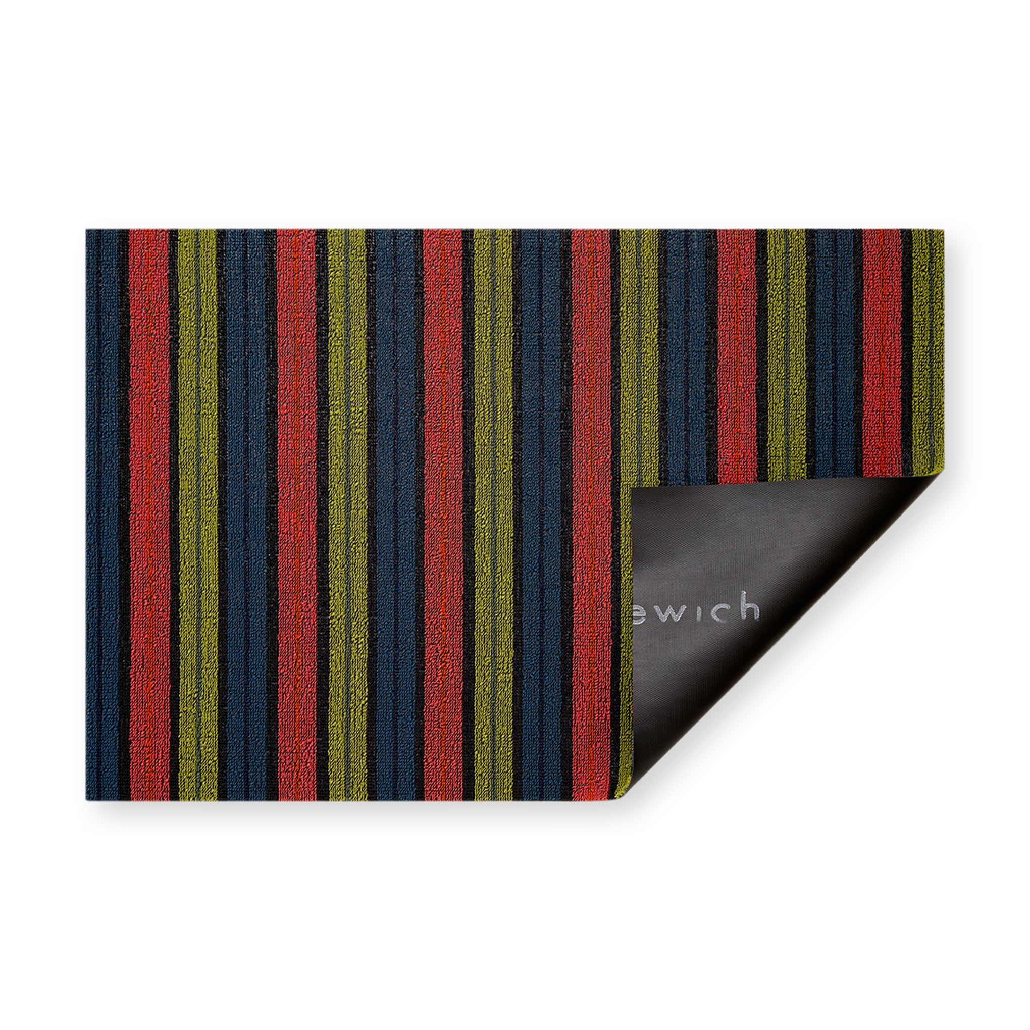 Chilewich Ribbon Stripe Shag Floor Mat - Limelight - Image 6