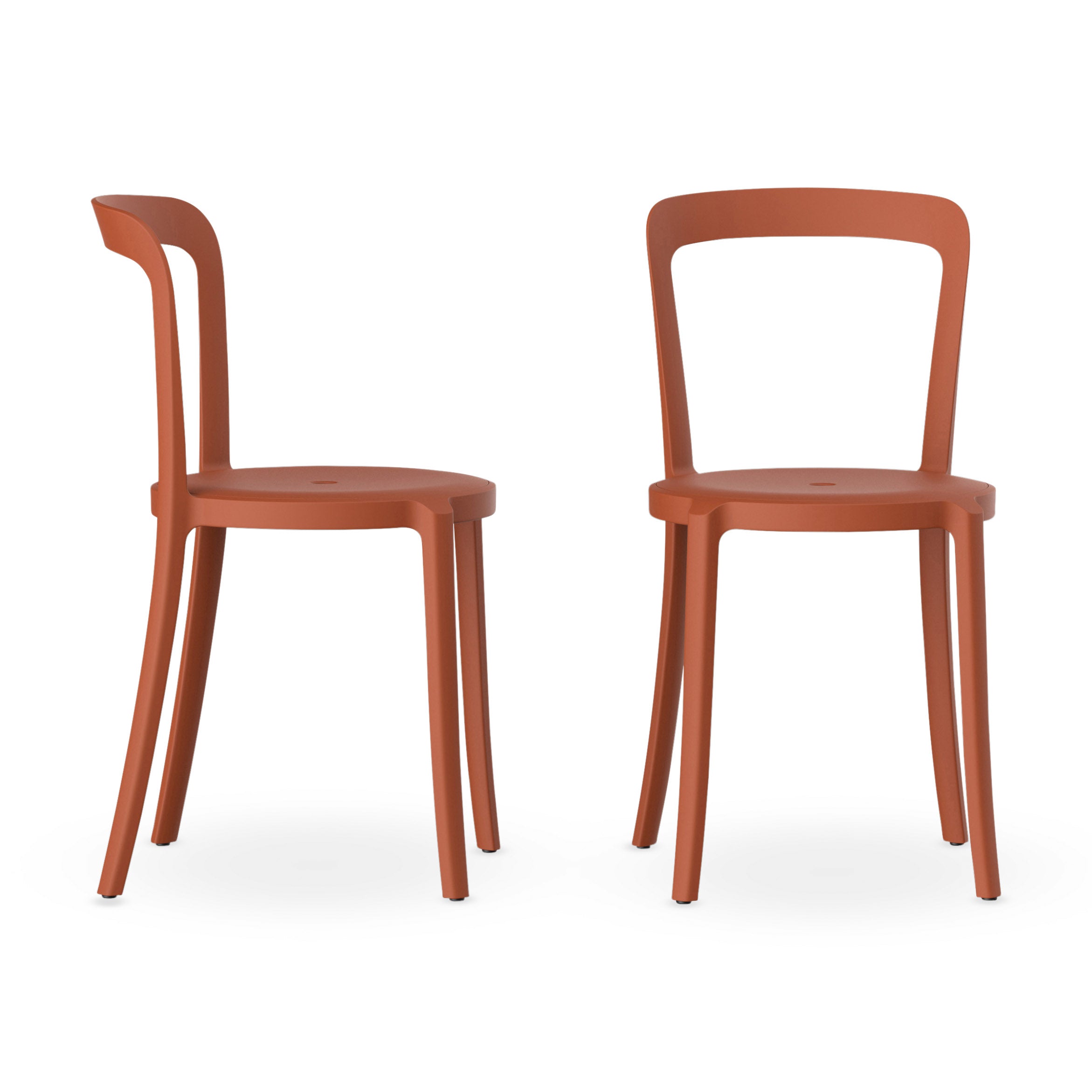 Emeco On & On Recycled Stackable Chair - Coral Orange - Image 2