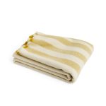 HAY Duo Striped Wool Throw - Cream