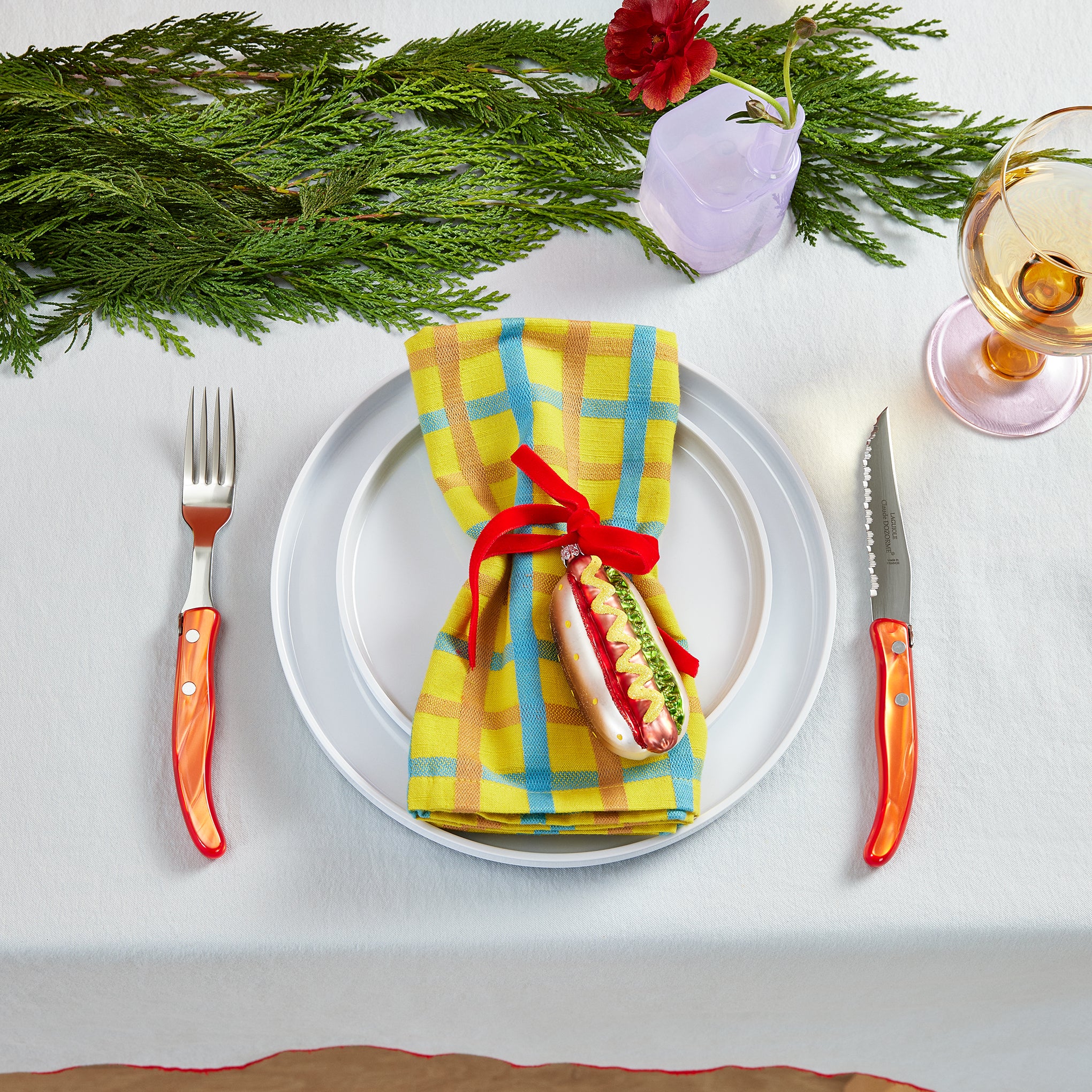 NYC Glass Holiday Ornament - Hot Dog - Image 6