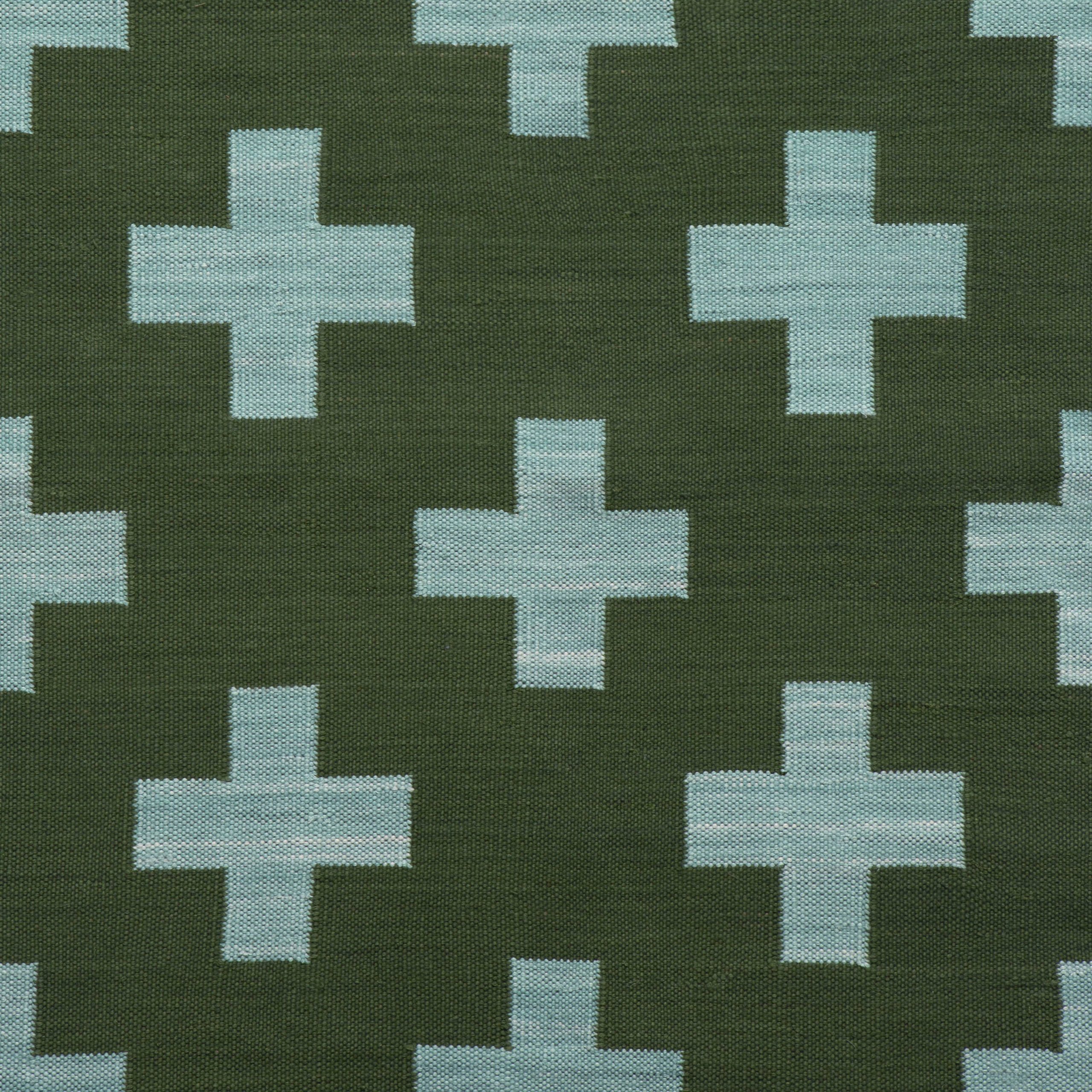 Maharam Alexander Girard Cotton Plus Rug - Olive/ Aqua - Image 3