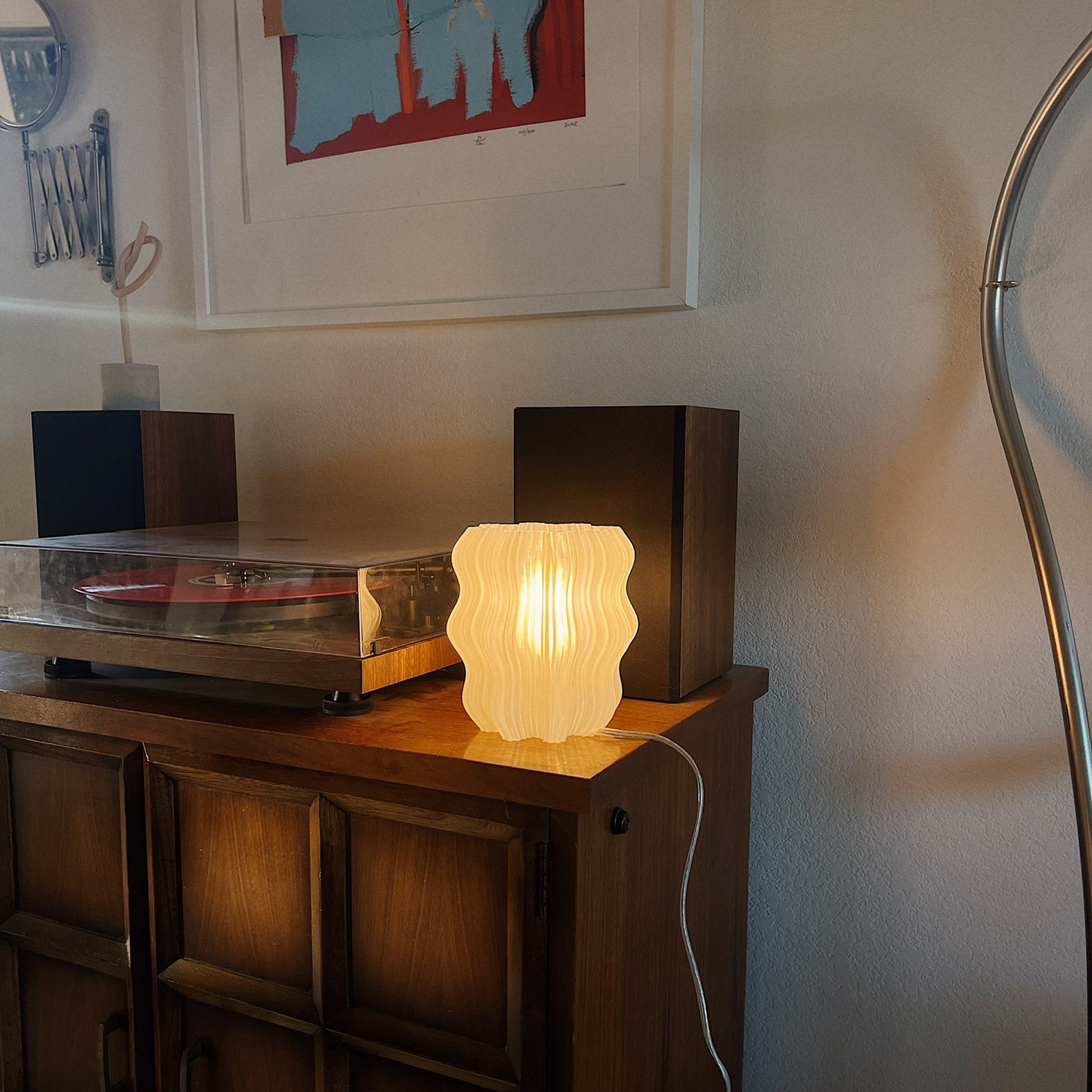 Mini Wavy Recycled Plastic Table Lamp - Image 5