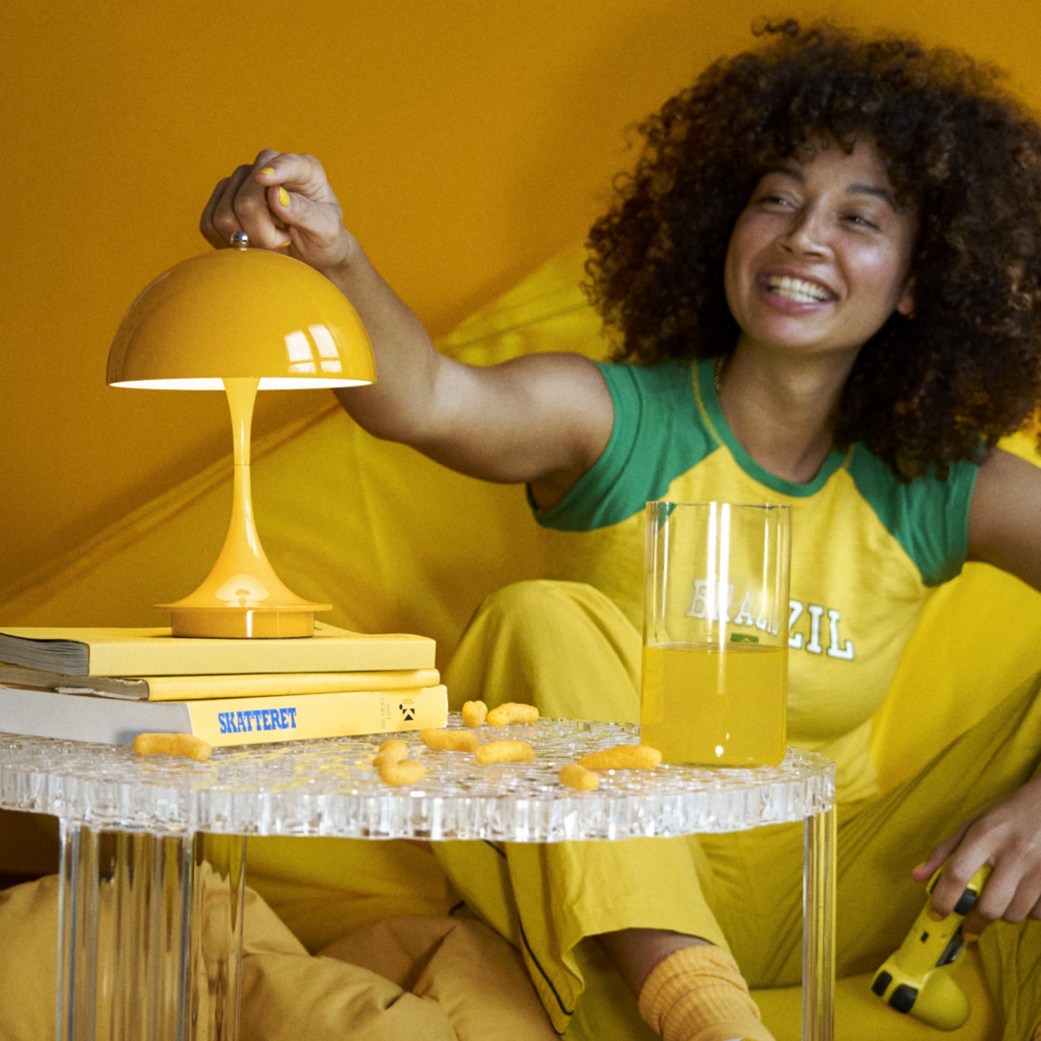 Panthella 160 Portable Table Lamp - Yellow - Image 2