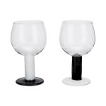 Bodum Chunky Wine Glasses - Set of 2 - Black/ White