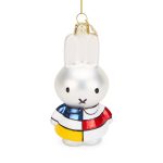 Miffy Glass Holiday Ornament - Miffy Mondrian
